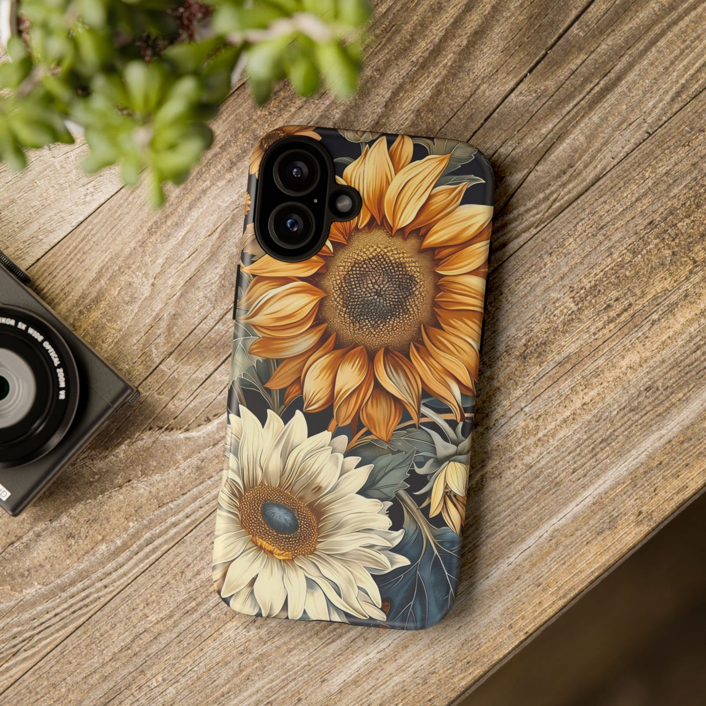 Sunflower Phone Case, Floral Tough Phone Cover, Gift for Nature Lovers, Phone Accessories, Sunflower Gifts