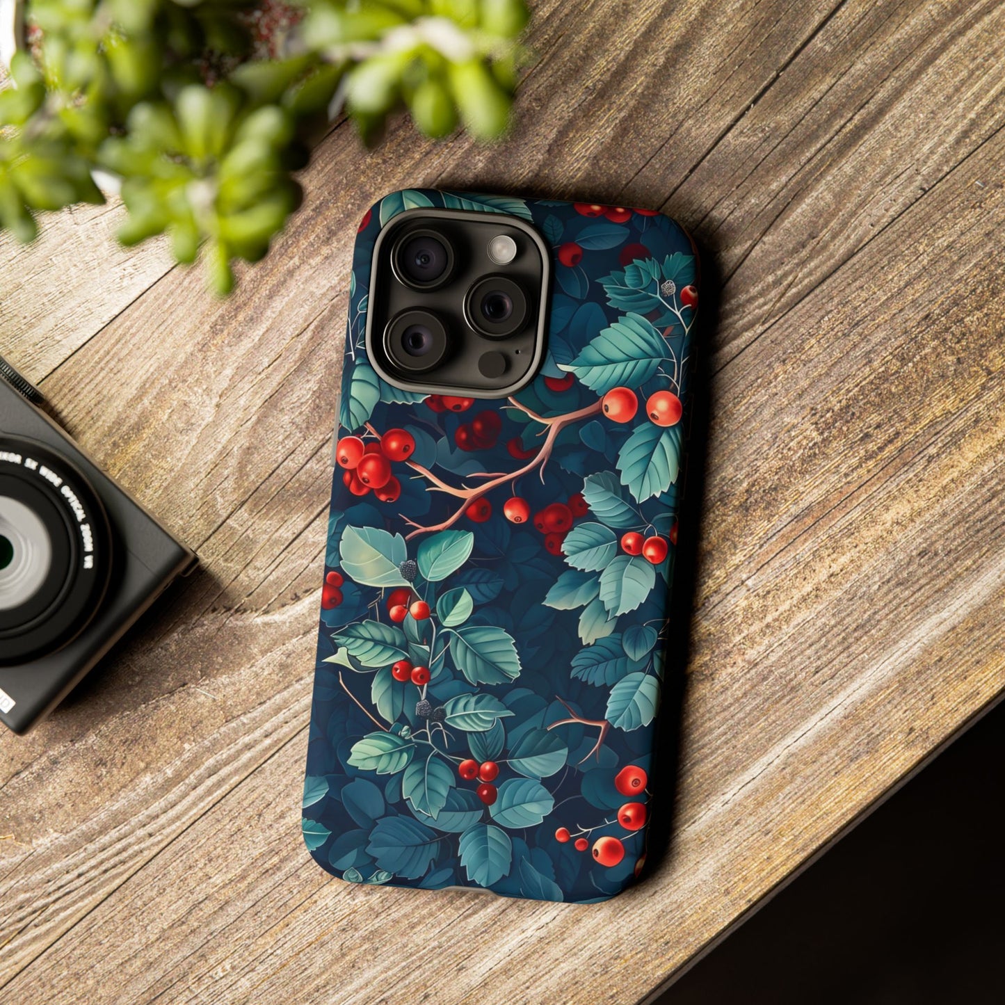 Berry Blossom Phone Case - Nature Lover's Gift, Floral Design, Cute Accessory for Spring, Unique Tech Cover, Perfect for Holidays