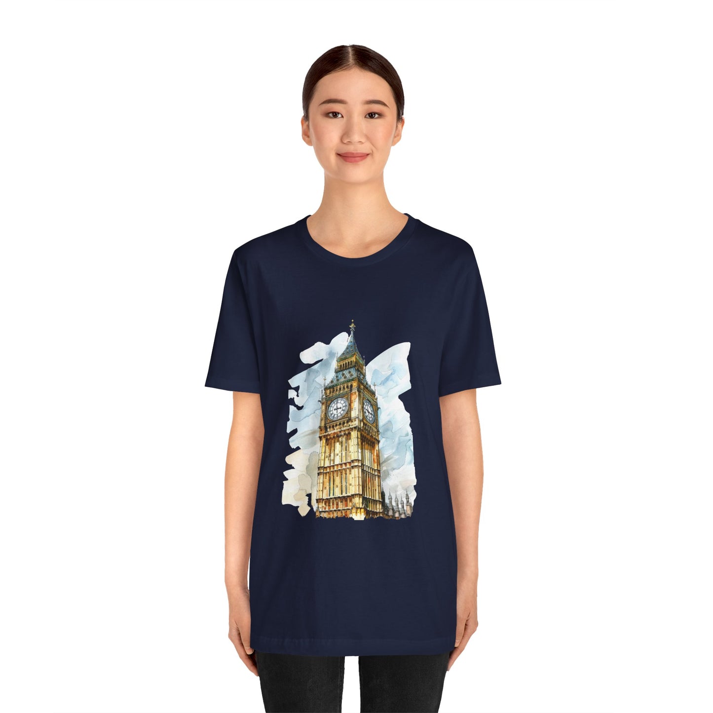 Unisex Jersey Short Sleeve Tee - Iconic Big Ben Clock Tower Design - London Landmark