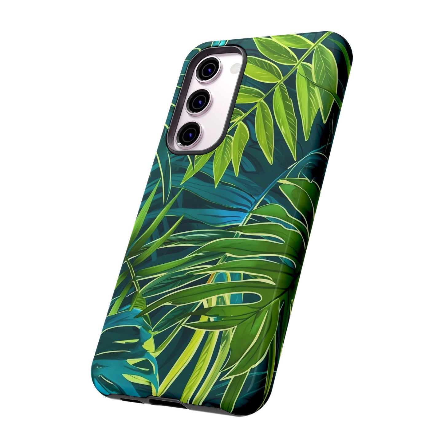 Tropical Phone Case - Durable Green Leaf Design, Eco-Friendly Gift, Trendy Accessory, Nature Lover's Case, Summer Vibes