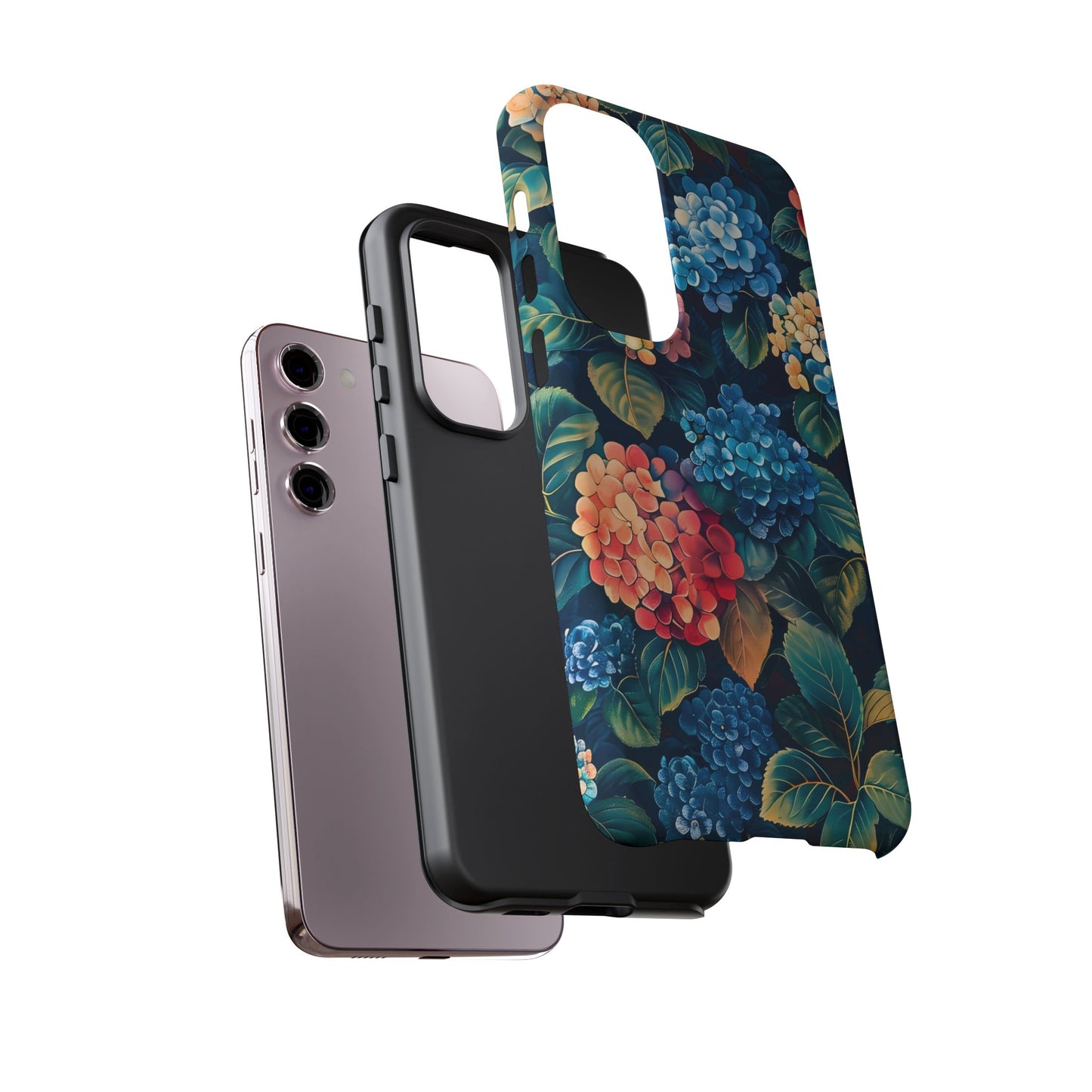 Floral Tough Phone Case, Durable Smartphone Cover, Flower Design, Gift for Her, Stylish Protection