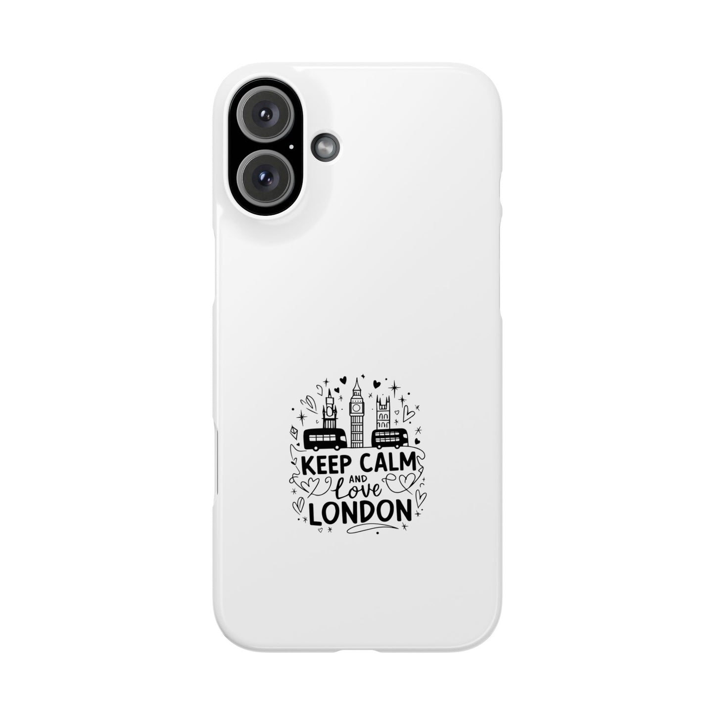 Slim Phone Cases with London Design - Keep Calm, Travel Gift, City Lover Accessory, Home Decor, Urban Style