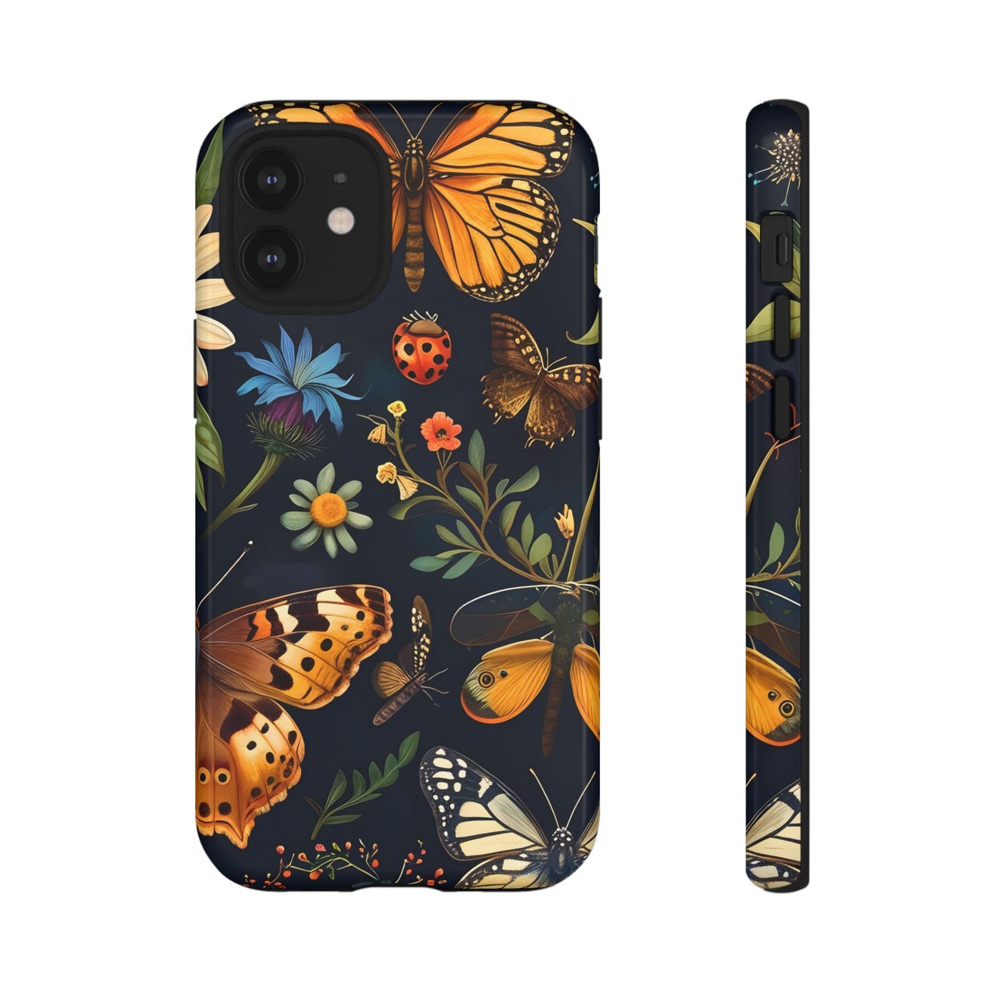 Nature-Inspired Phone Case | Floral Butterfly Design, Tough Phone Cover, Gift for Nature Lovers, Cute Butterfly Case, Home Decor