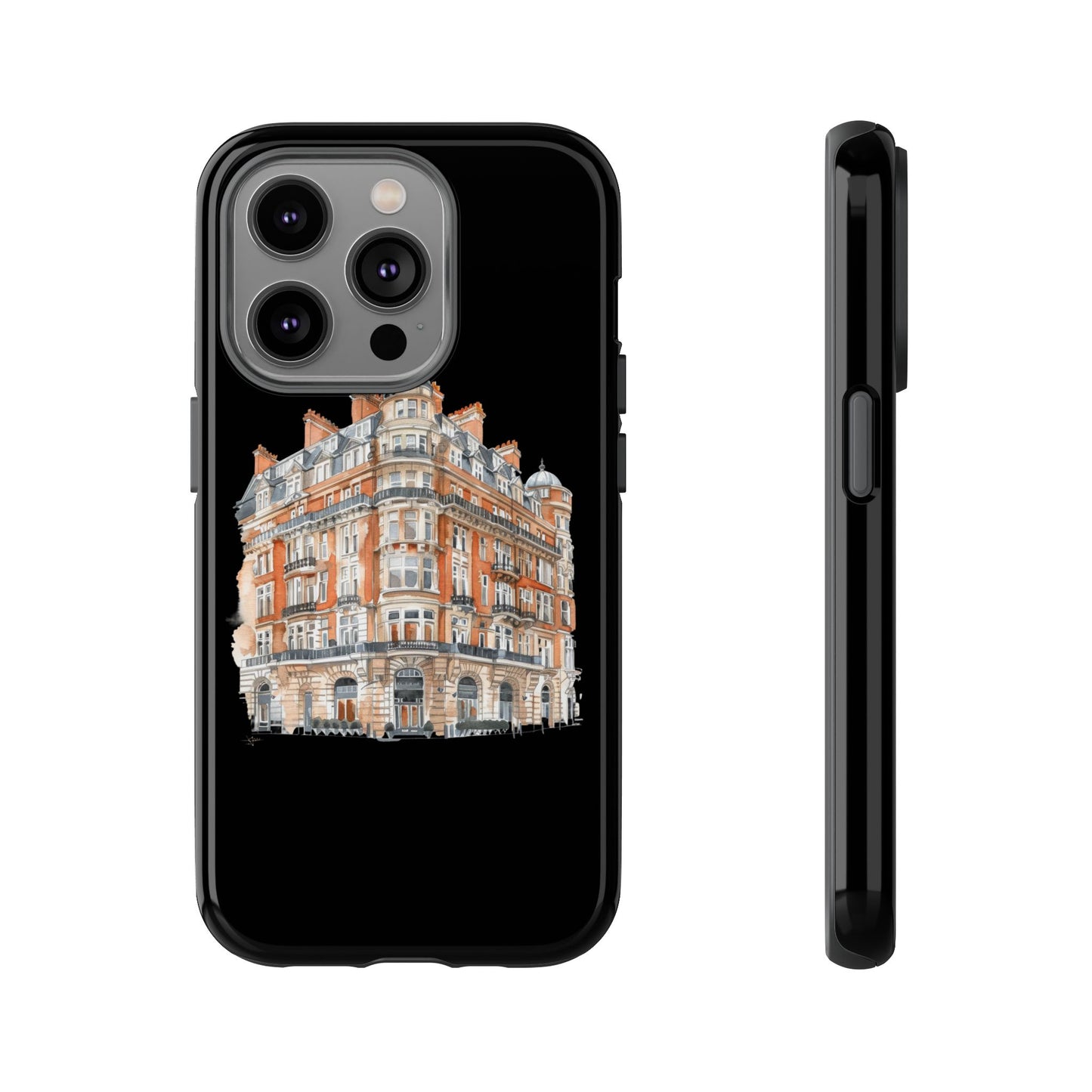 Cityscape Phone Case, Tough Phone Cover, Urban Art Case, Vintage Architecture Design, Gift for Travelers, Stylish Phone Accessory