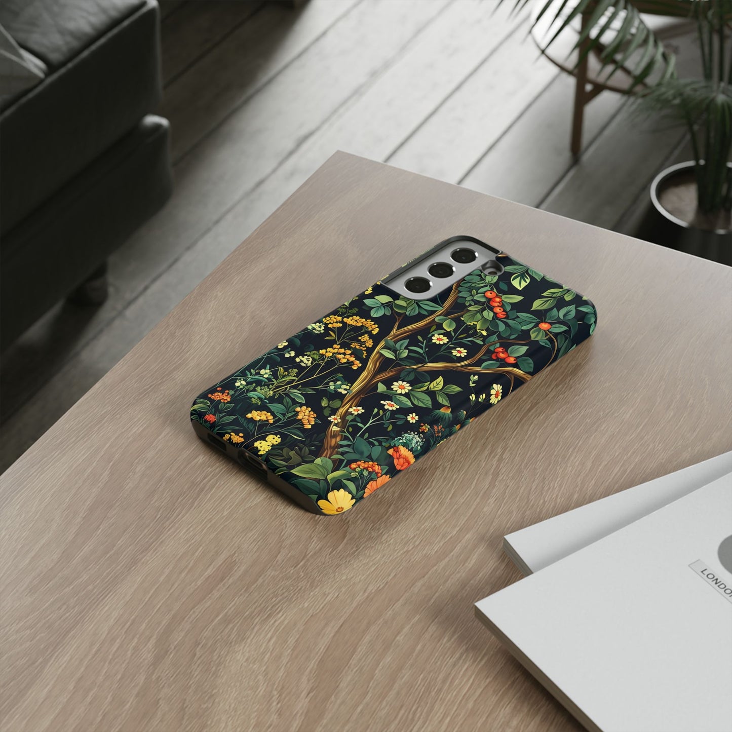 Floral iPhone Case, Nature Inspired Tough Case, Botanical Phone Cover, Eco-Friendly Gift, Unique Floral Design