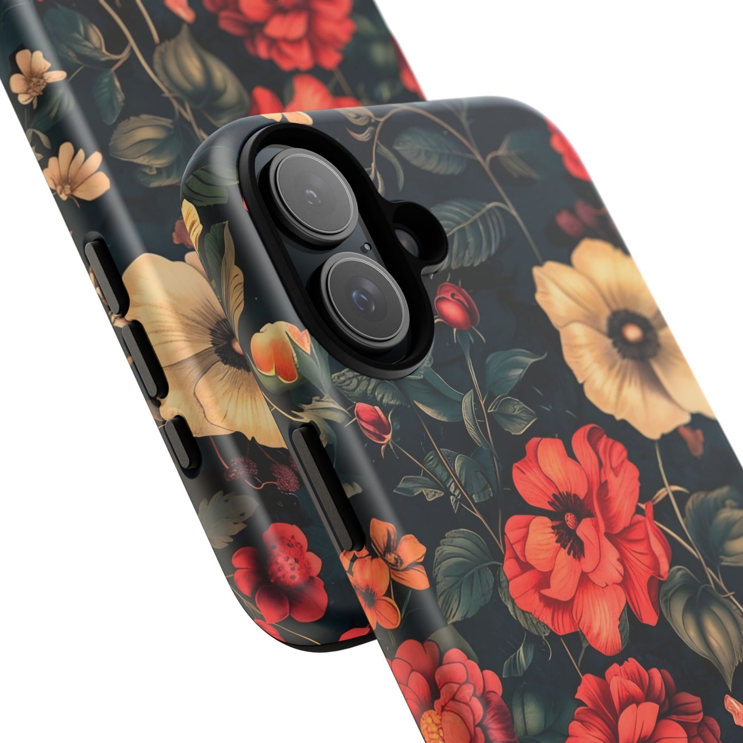 Floral Phone Case, Tough Cases, Flower Motif, Protective Cover, Gift for Her, Floral Design, Spring Accessory
