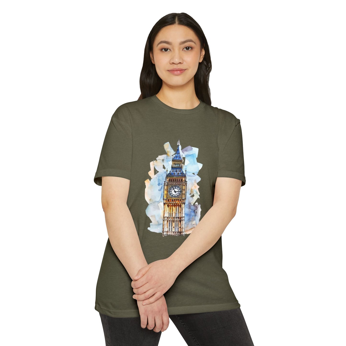 Unisex CVC Jersey T-shirt - Towering Time - Big Ben and British Heritage