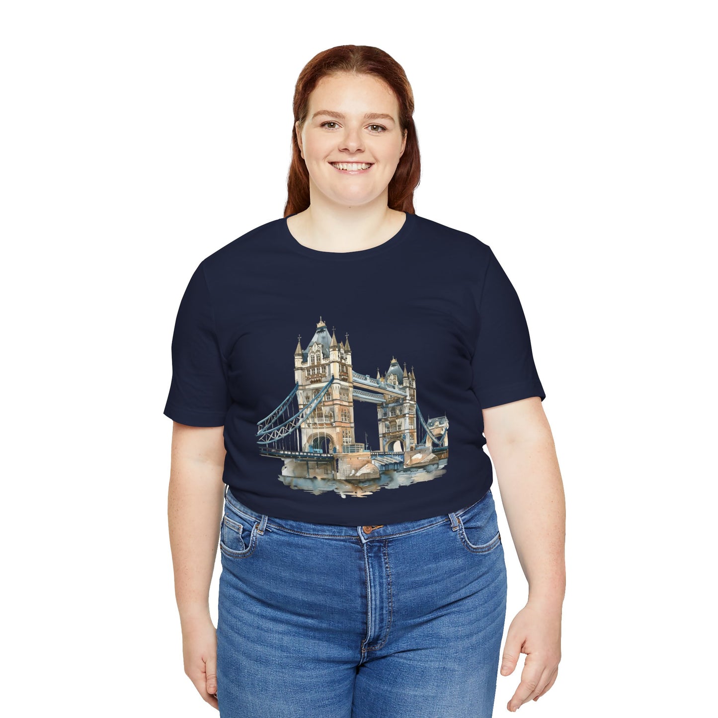 Unisex Jersey Short Sleeve Tee - London Bridge - Iconic Landmark and Historical Beauty