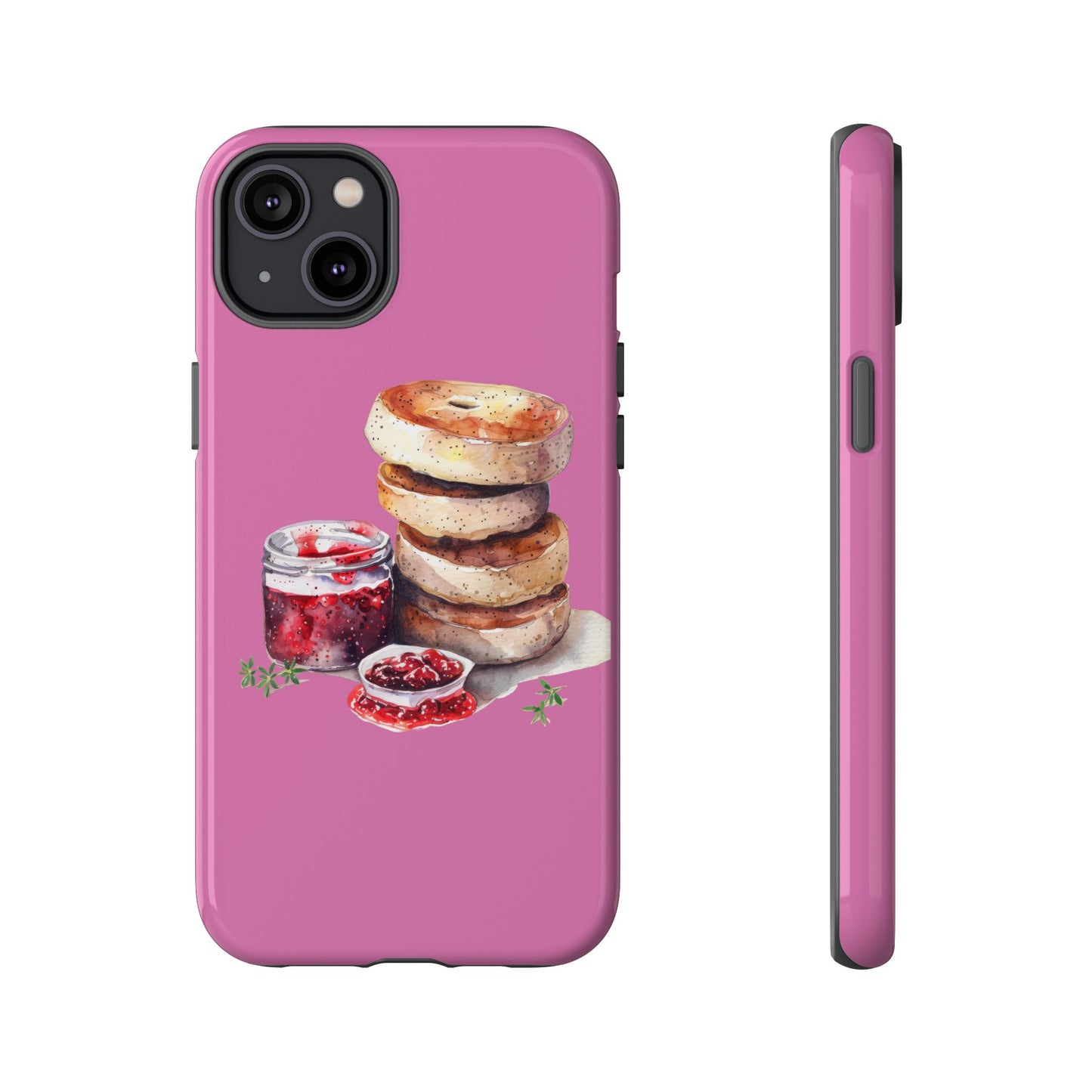 Cute Bagel Phone Case, Tough Cases for Food Lovers, Unique Gifts for Foodies, Phone Accessories for Breakfast Lovers, Fun and Stylish Cases