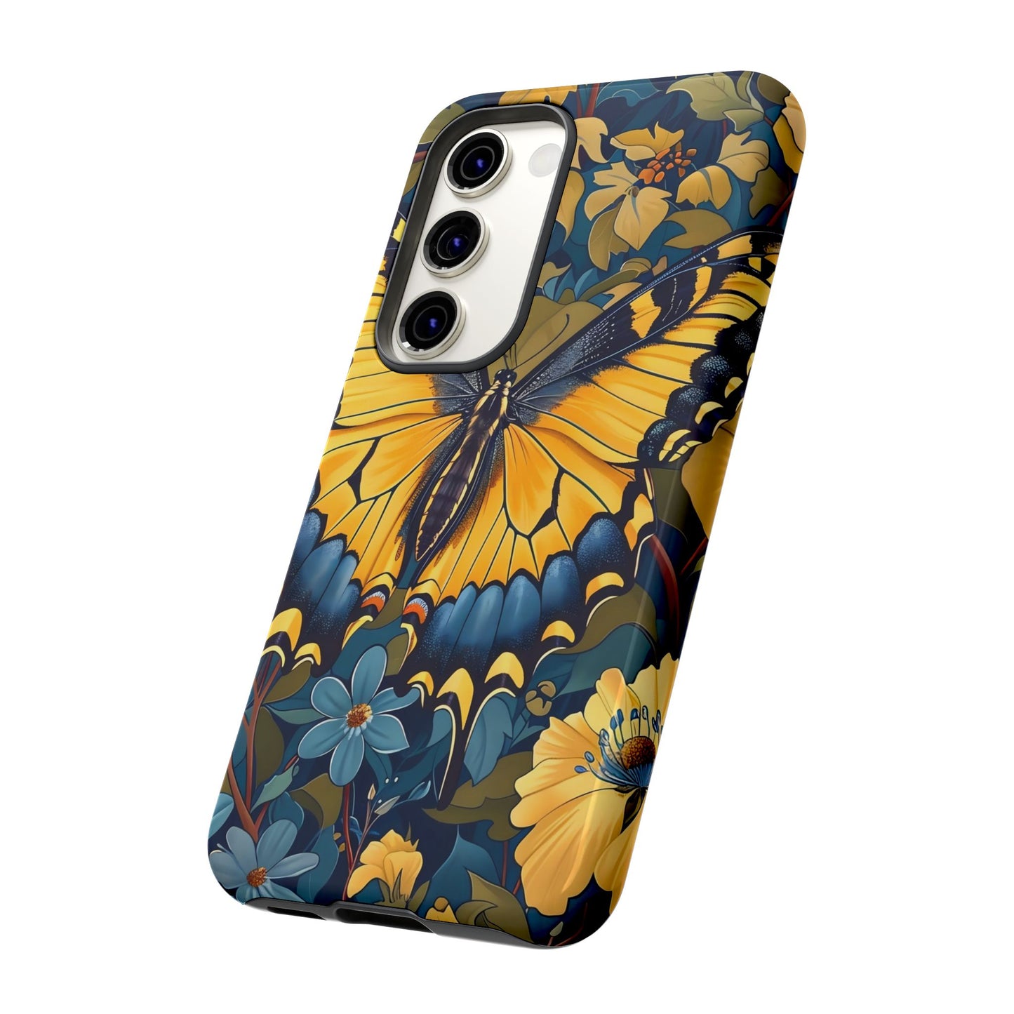 Colorful Butterfly Phone Case, Floral Design, Tough Cases, Protective Cover, Gifts for Nature Lovers, Birthday Present