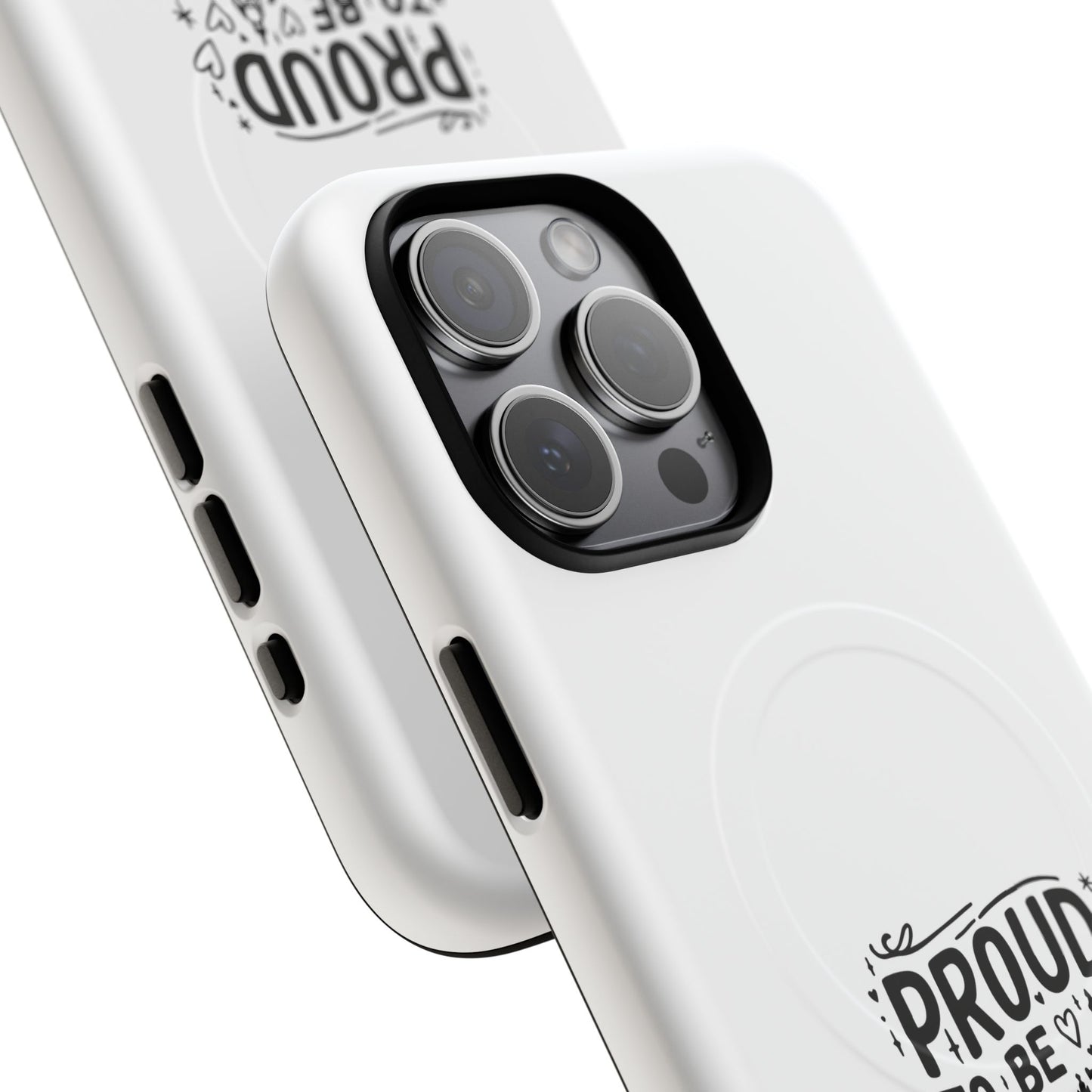 Proud London Magnetic Phone Case, Tough Phone Cover, Gift for Londoners, Travel Souvenir, Black and White Design