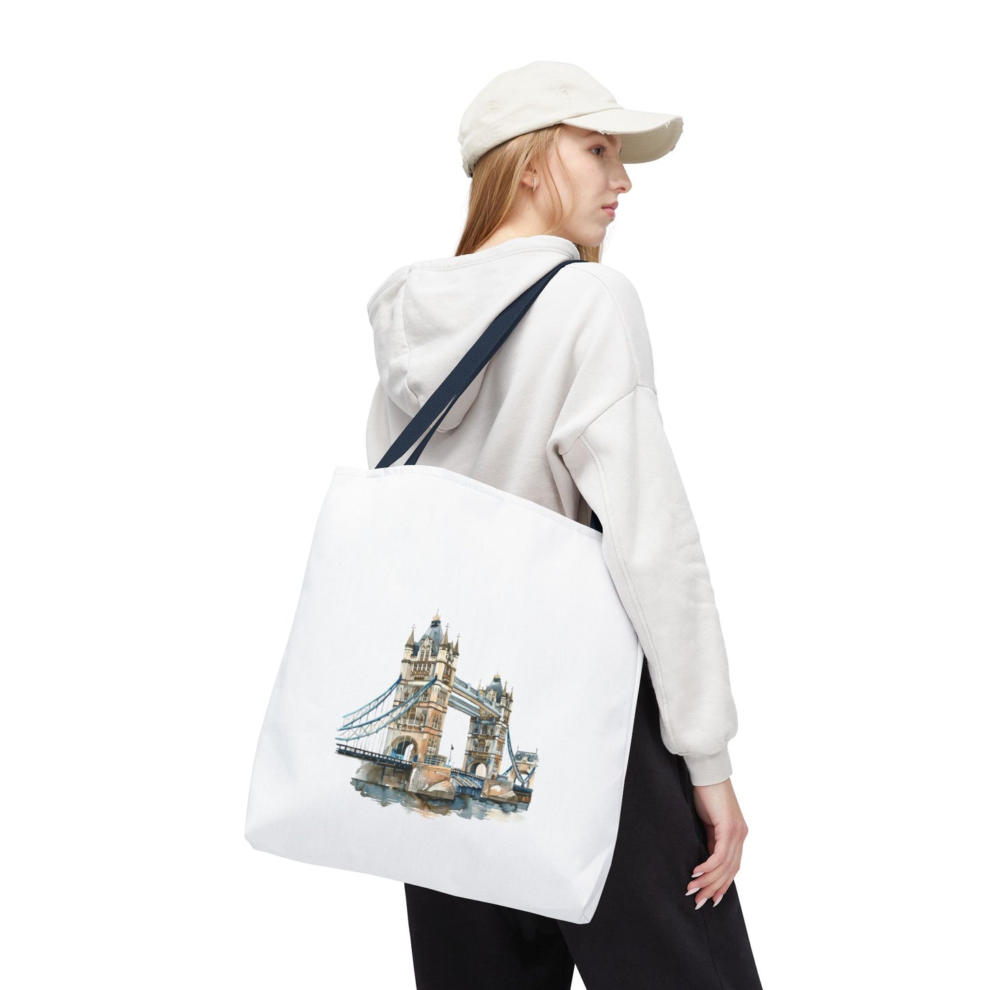 London Bridge Artistic Tote Bag, Everyday Tote, Travel Bag, Shopping Bag, Gift for Travelers