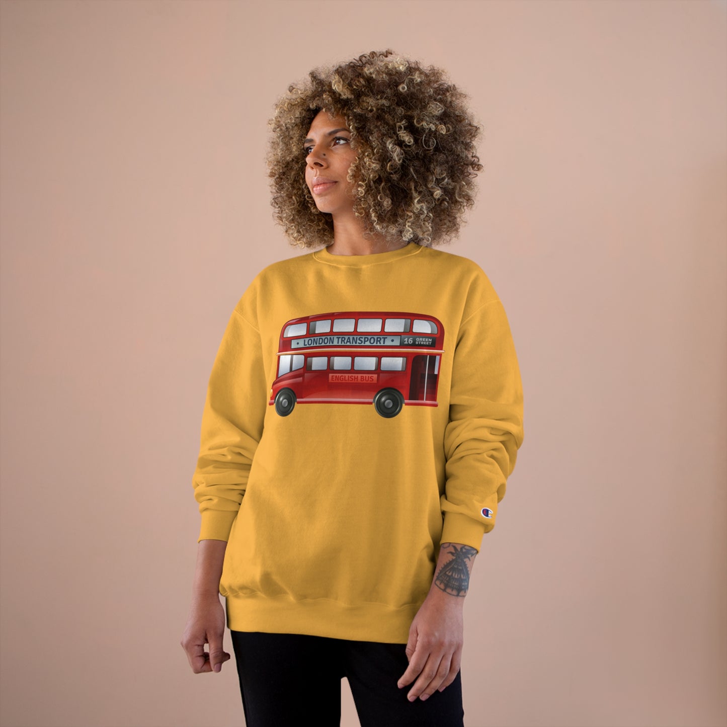 Champion Sweatshirt - London Iconic Red Transport English Bus