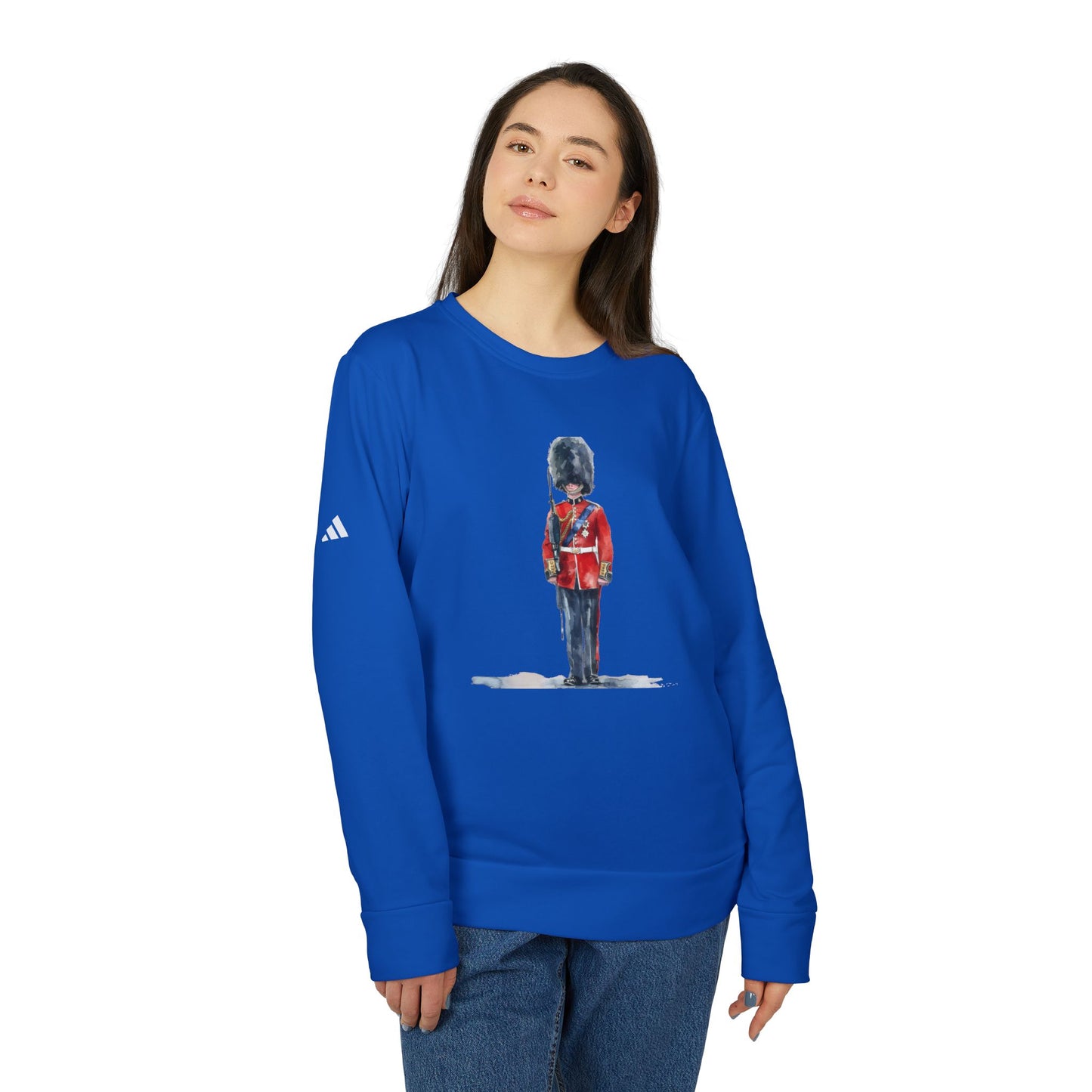 Adidas Unisex Fleece Crewneck Sweatshirt - Royal Guard Design