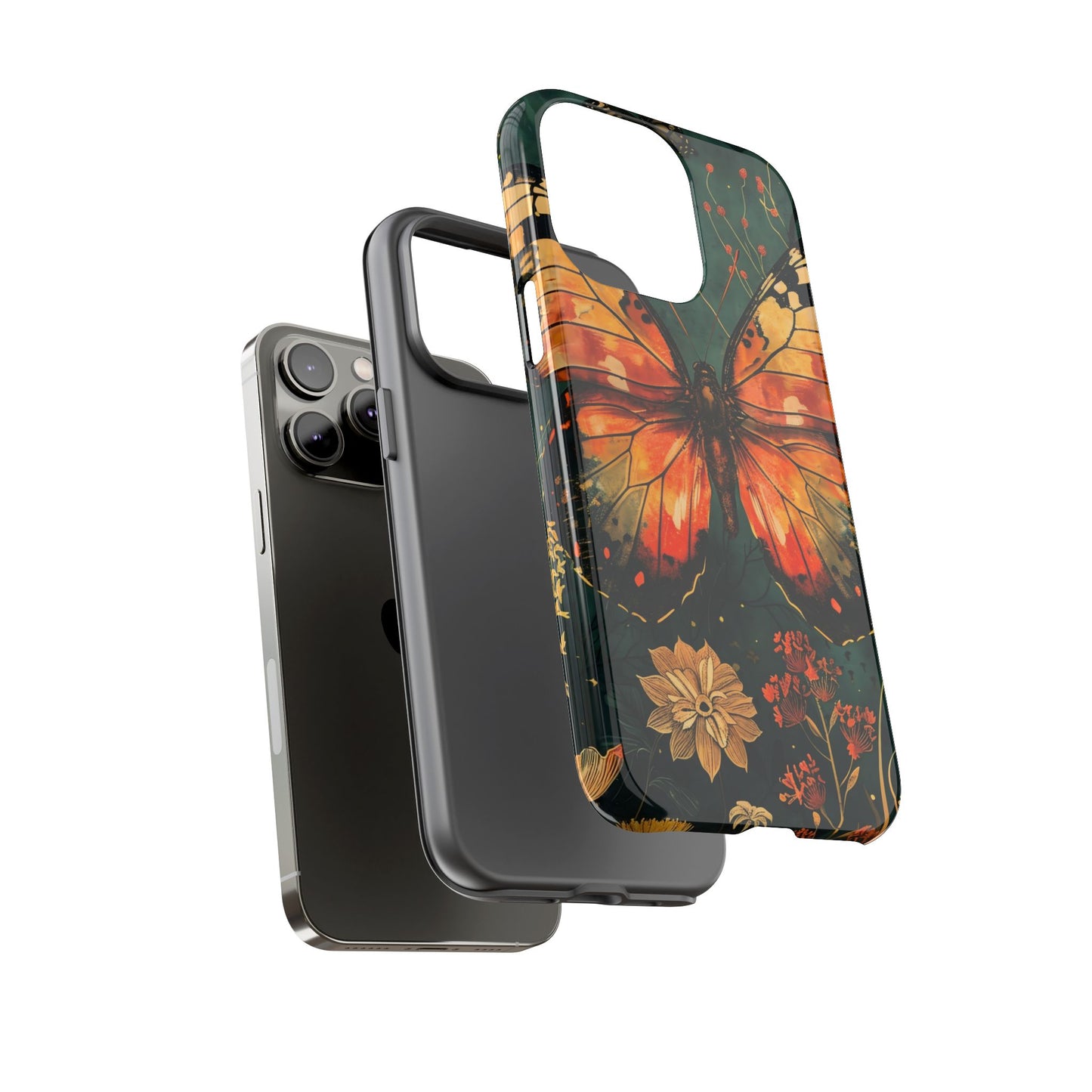 Butterfly Phone Case – Tough Cases for Nature Lovers, Floral Design, Butterfly Art, Unique Gift, Eco-Friendly Protection
