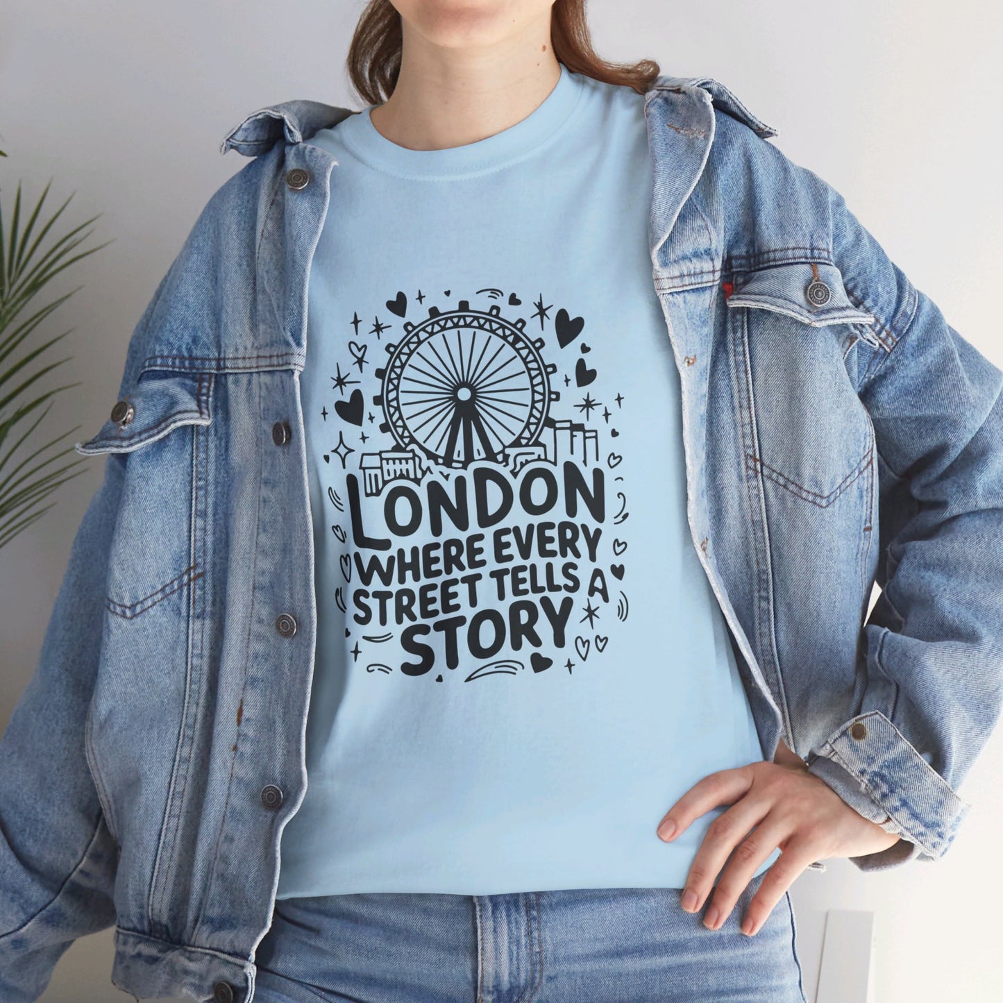 London Where Every Street Tells Story Versatile Unisex Heavy Cotton T-Shirt