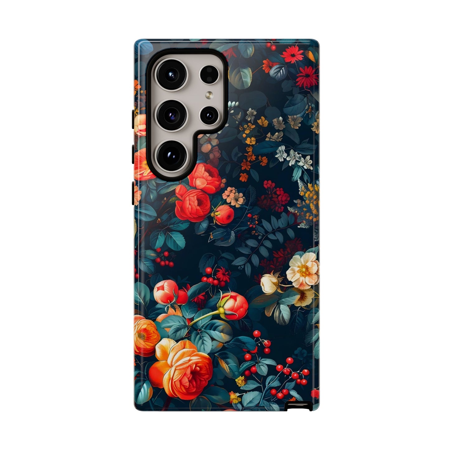 Floral Phone Case - Tough Cases, iPhone Protection, Elegant Floral Design, Gift for Her, Stylish Tech Accessory