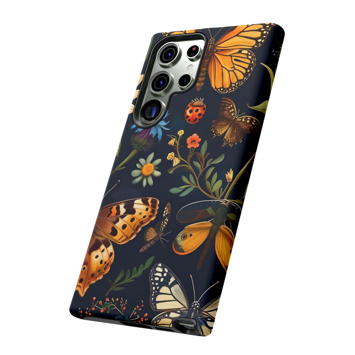 Nature-Inspired Phone Case | Floral Butterfly Design, Tough Phone Cover, Gift for Nature Lovers, Cute Butterfly Case, Home Decor