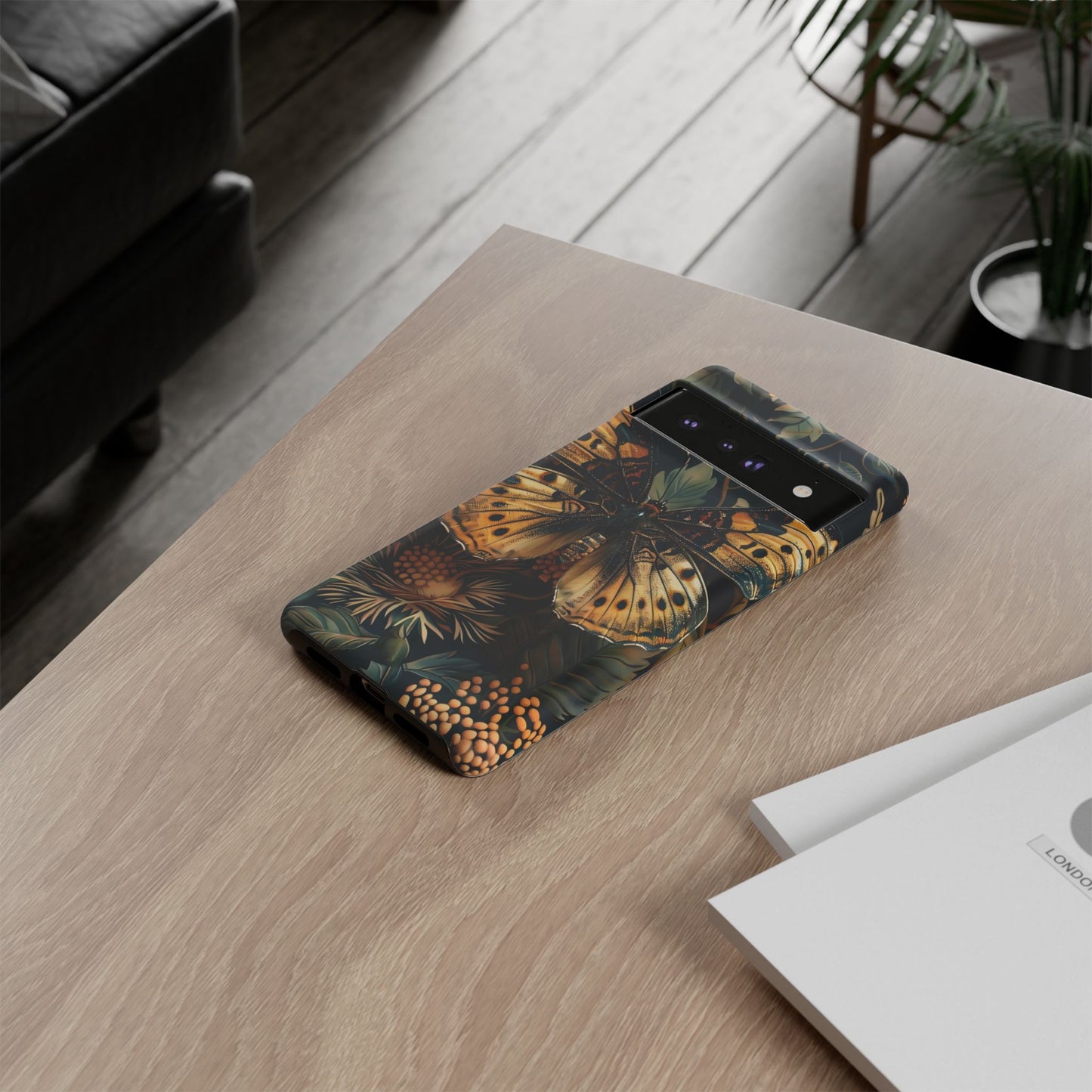 Butterfly Floral Phone Case, Tough Cases, Protective Cover, Unique Gift, Nature Lover, Art Print, Spring Decor
