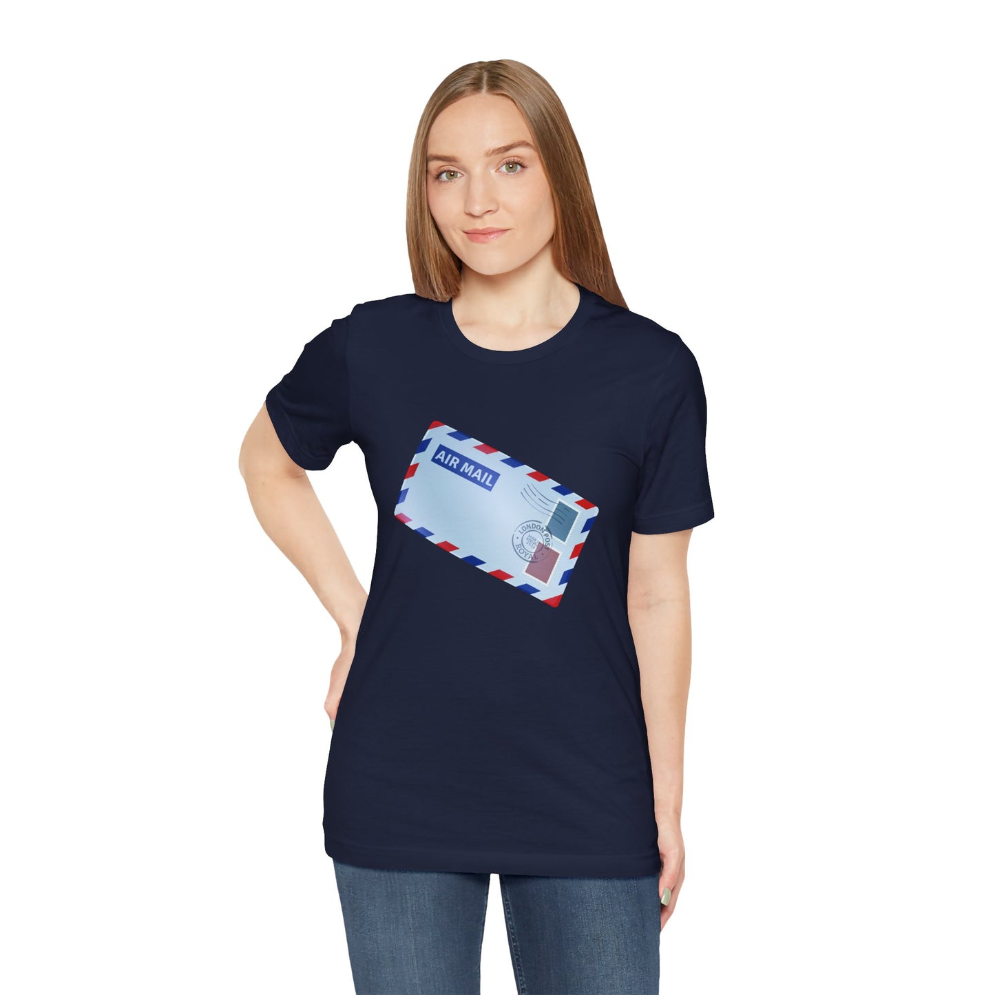 Unisex Jersey Short Sleeve Tee - Vintage British Air Mail - Classic Postal Design