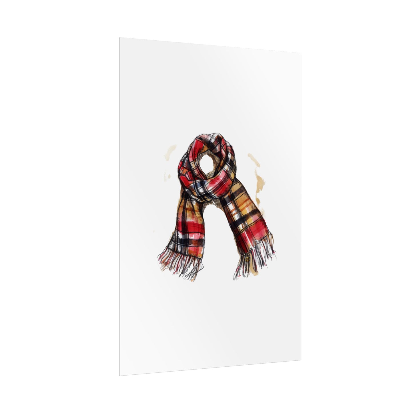 Cozy Scarf Wall Art - Fall Decor for Home, Rustic Style, Gift for Her, Cozy Vibes, Autumn Aesthetic