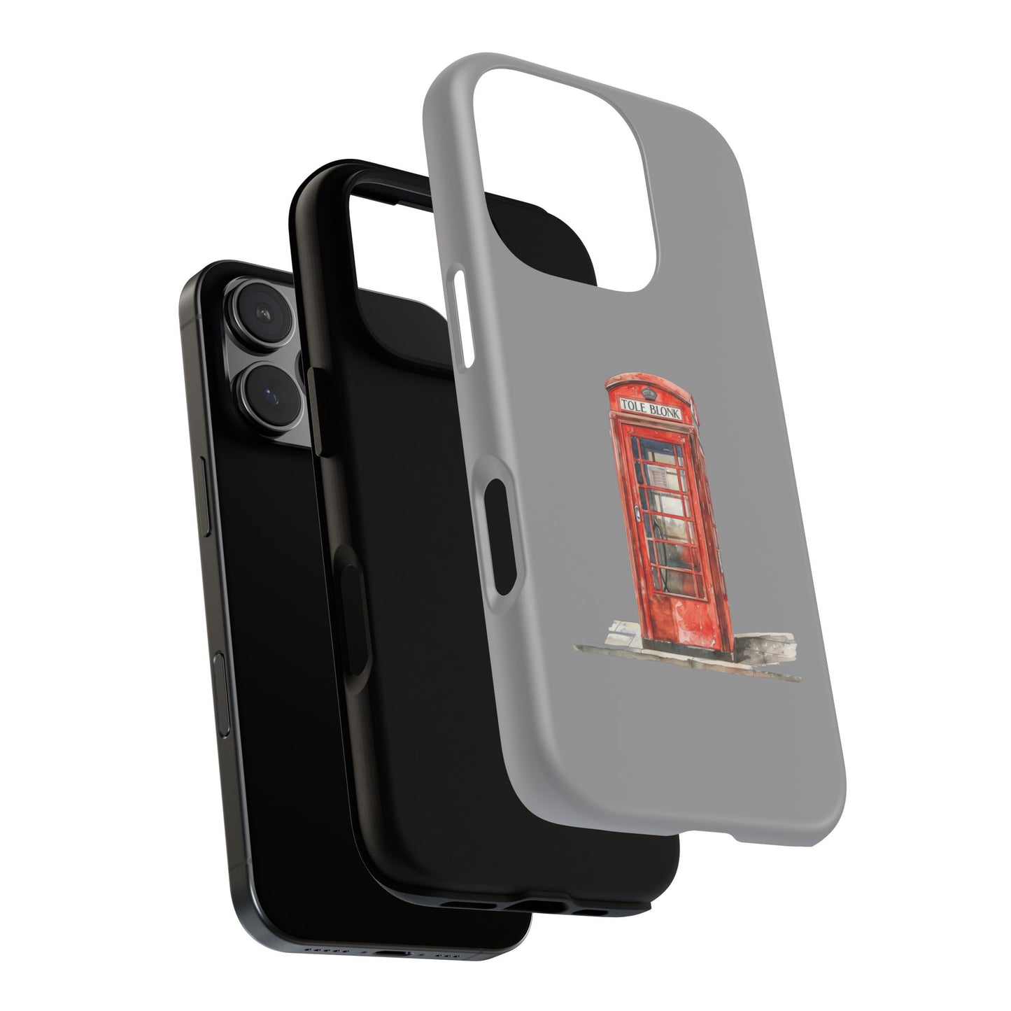 Red Phone Booth Phone Case, Vintage Style Case, Tough Cases for Gifts, Quirky Phone Accessories, Travel Lover's Gift