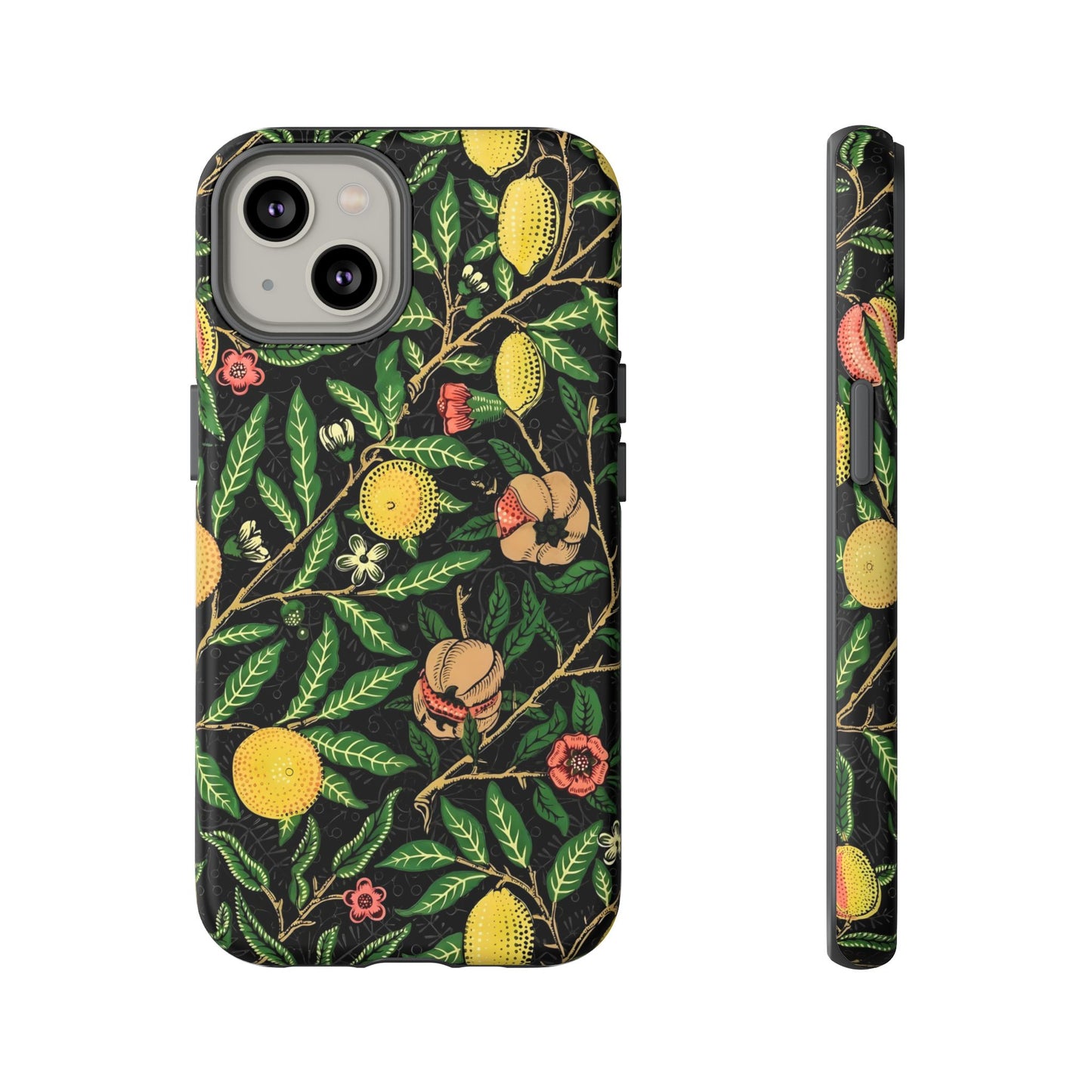 Tough Cases Phone Case, Floral Phone Cover, Tough Phone Protection, Gift for Plant Lovers, Black Background, Eco-Friendly Design