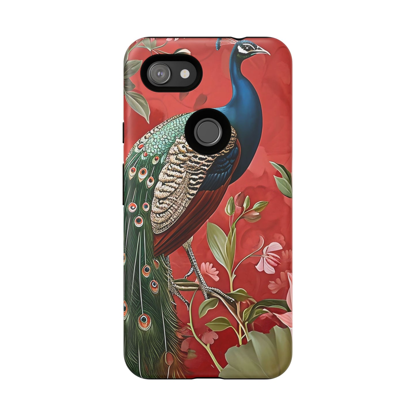 Peacock Tough Phone Case | Stylish Phone Cover, Unique Gift for Nature Lovers, Phone Accessory, Vibrant Floral Design
