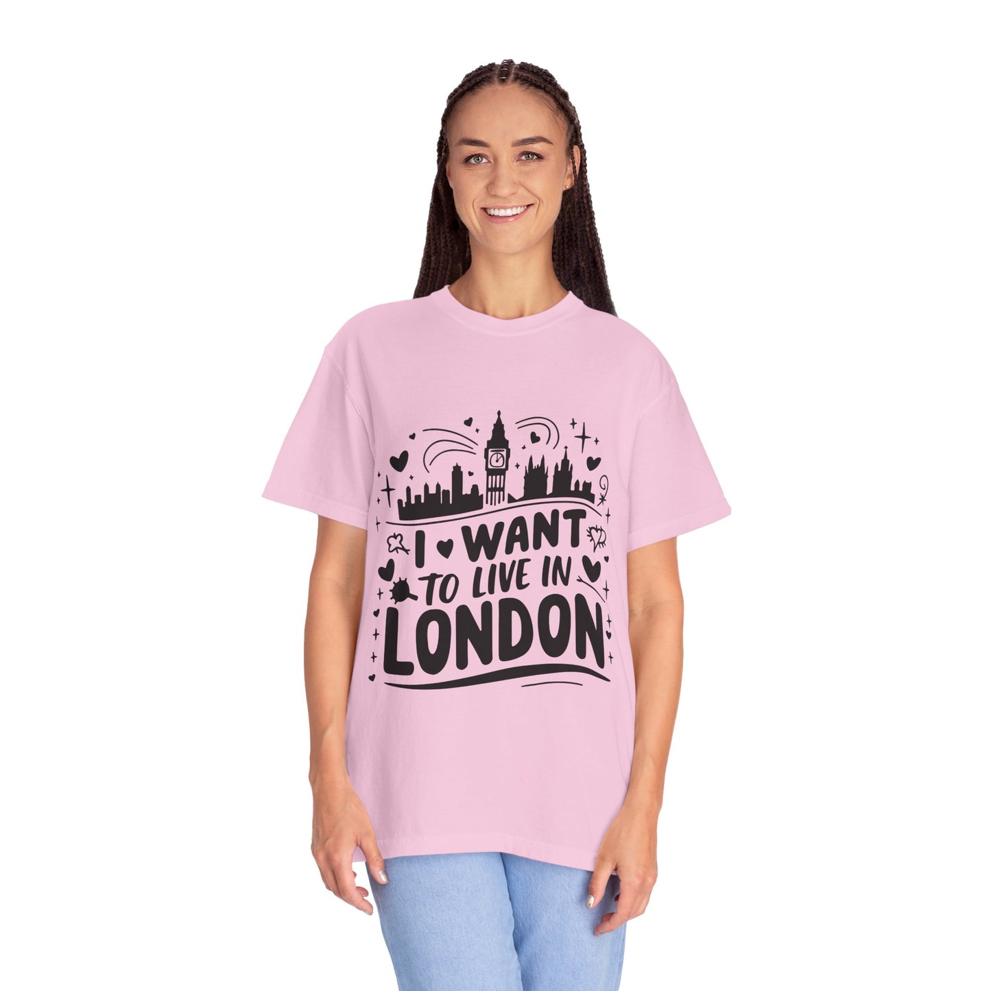 Unisex Garment-Dyed T-shirt - I want to Live in London