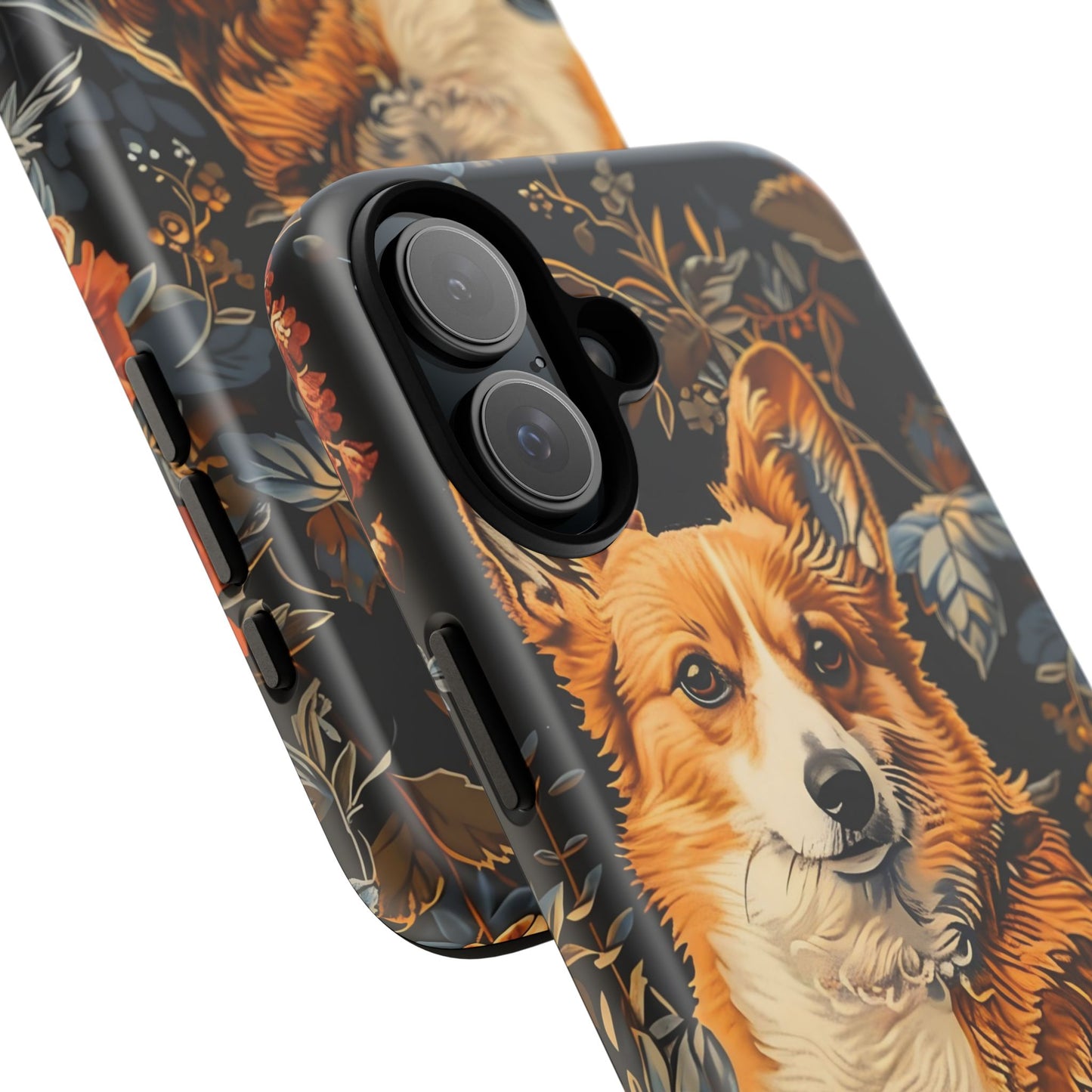 Corgi Floral Phone Case - Tough Cases for Dog Lovers, Cute Pet Accessories, Gift for Dog Owners, Floral Design, Personalized Tech Cover