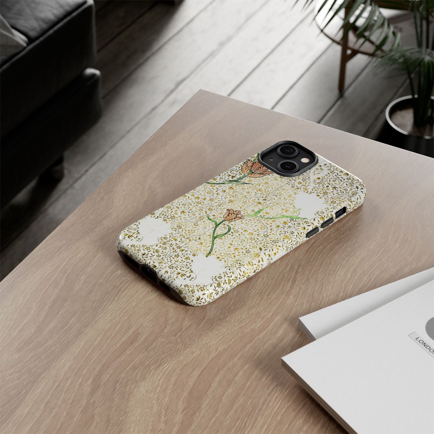 Elegant Floral Phone Case, Tough Cases for iPhone, Stylish Smartphone Cover, Protection with Floral Art, Unique Gift for Her