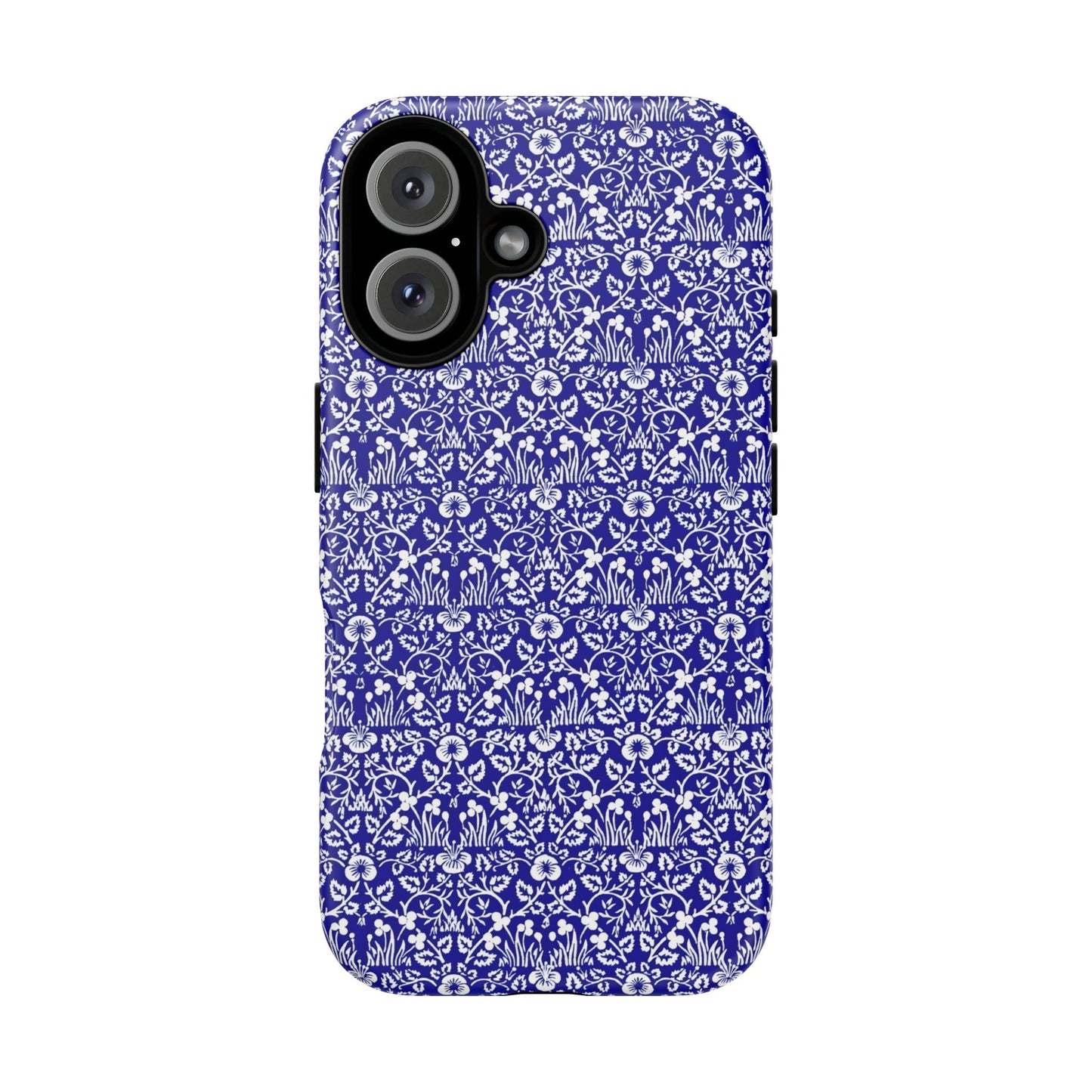 Elegant Floral Phone Case - Tough Cases, Blue Floral Design, Stylish Phone Accessory, Unique Gift, Modern Tech Protection