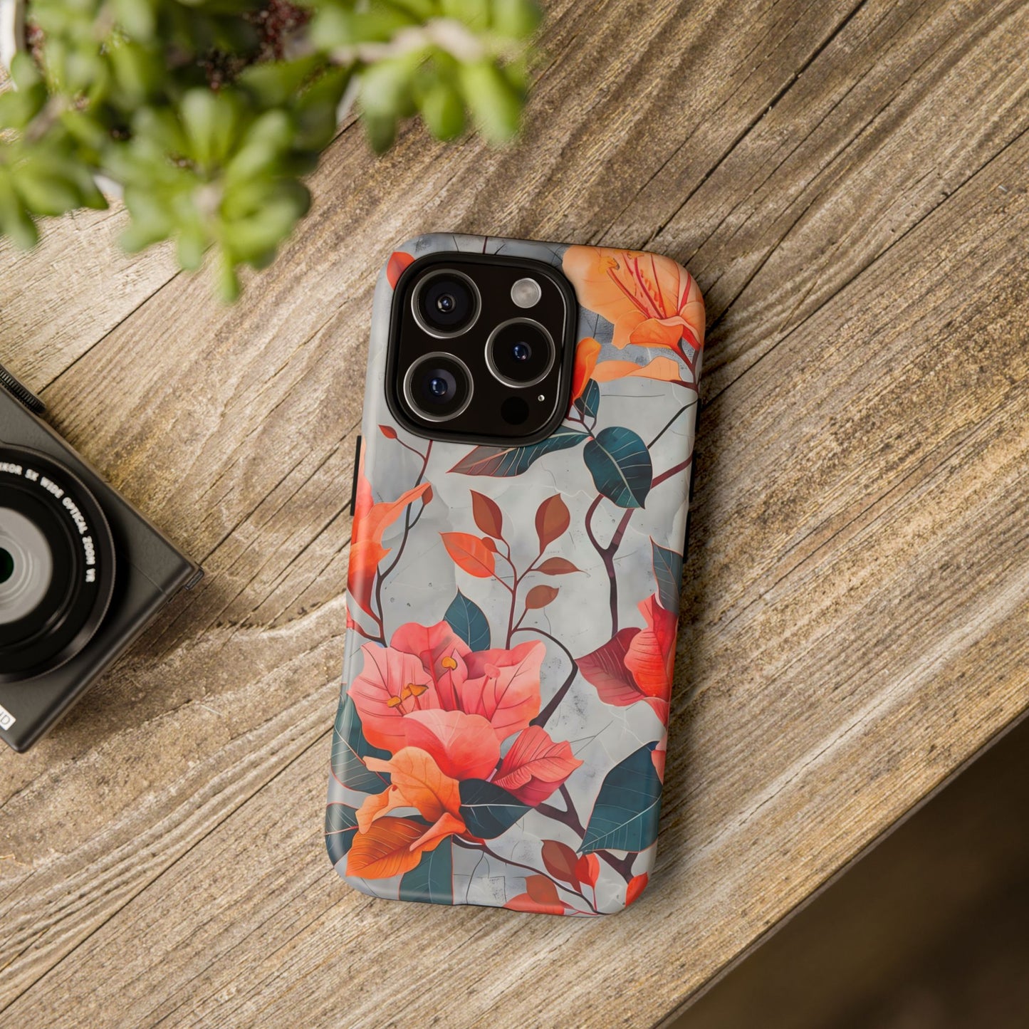 Floral Phone Case, Tough Cases, Flower Power, Gift for Her, Decorative Phone Cover, Trendy Accessories, Everyday Style
