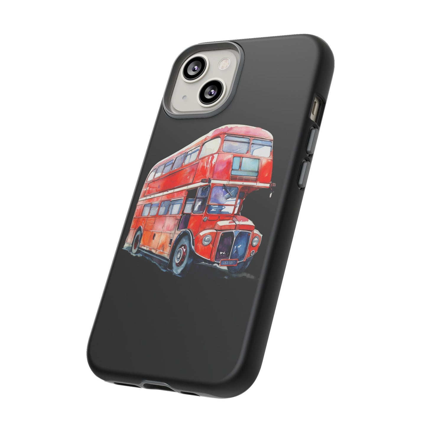 London Bus Phone Case, Tough iPhone Cover, Unique Gift for Travelers, Vintage Style Accessories, Holiday Present Idea