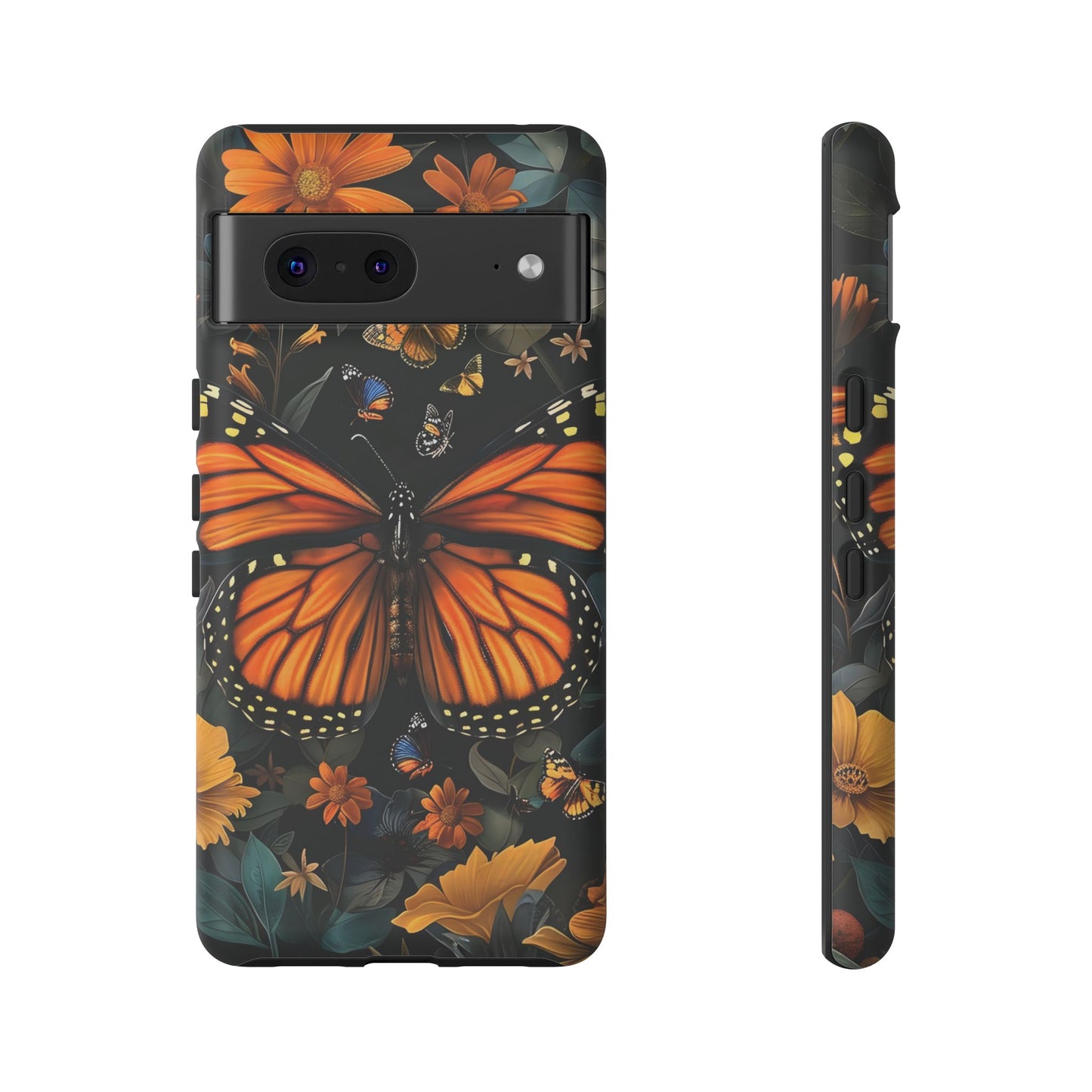 Monarch Butterfly Phone Case, Tough Cases, Nature Lover Gift, Floral Mobile Cover, Eco-Friendly Phone Accessory, Butterfly Design