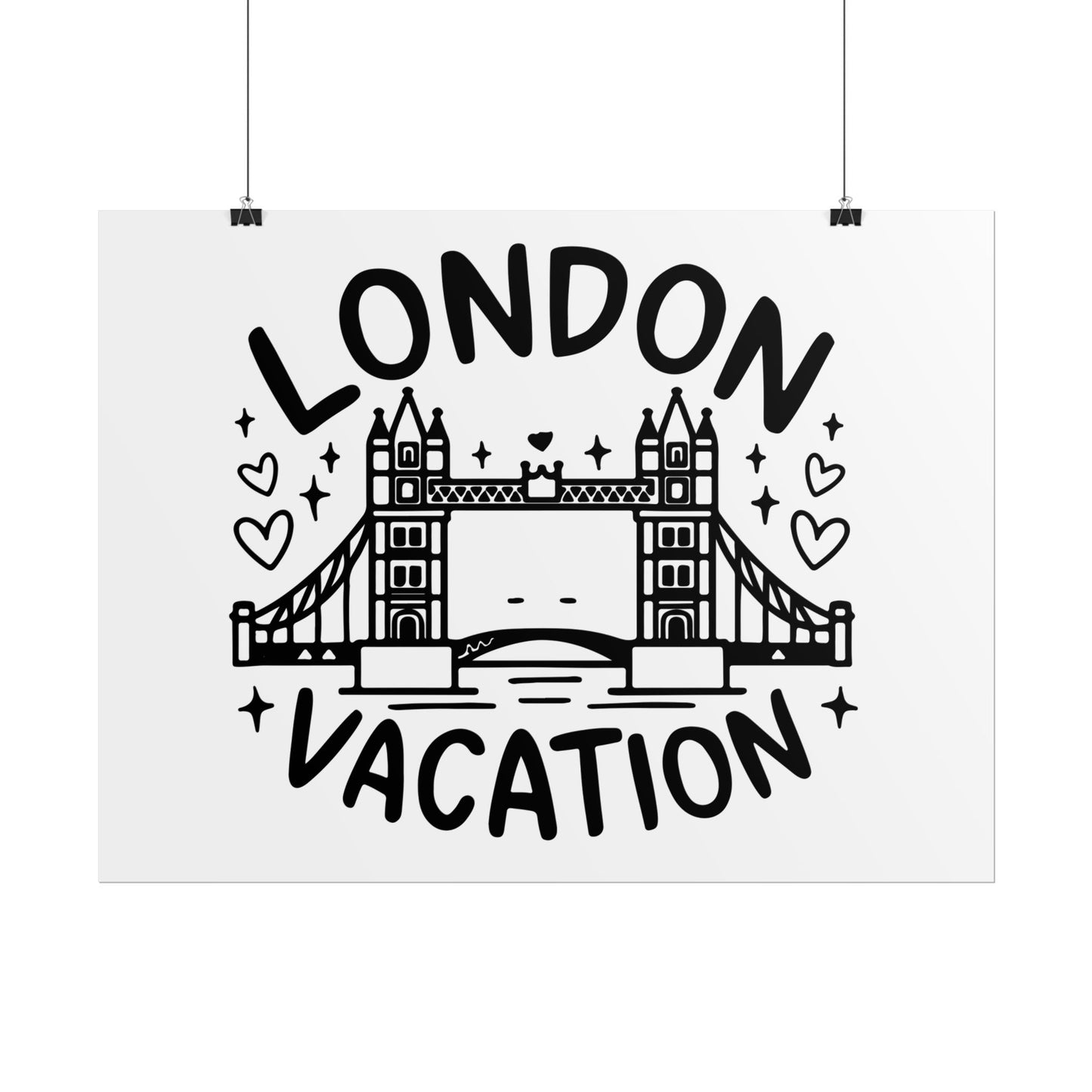 London Vacation Rolled Poster - Travel Decor for Home, Wall Art Print, Gift for Travelers, London Artwork, Holiday Gift Idea