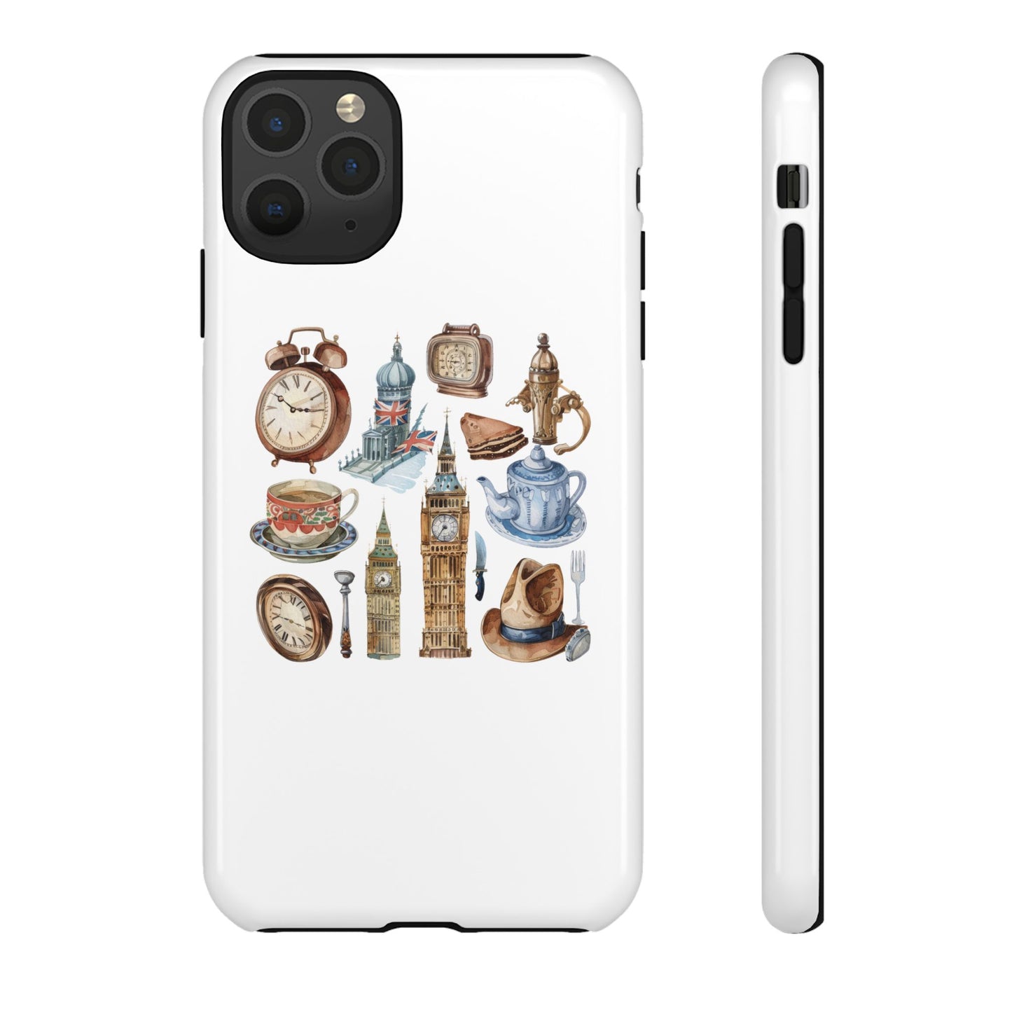 Vintage Illustrative Phone Case, Whimsical Tough Phone Cover, Gifts for Her, Unique Cell Phone Accessory
