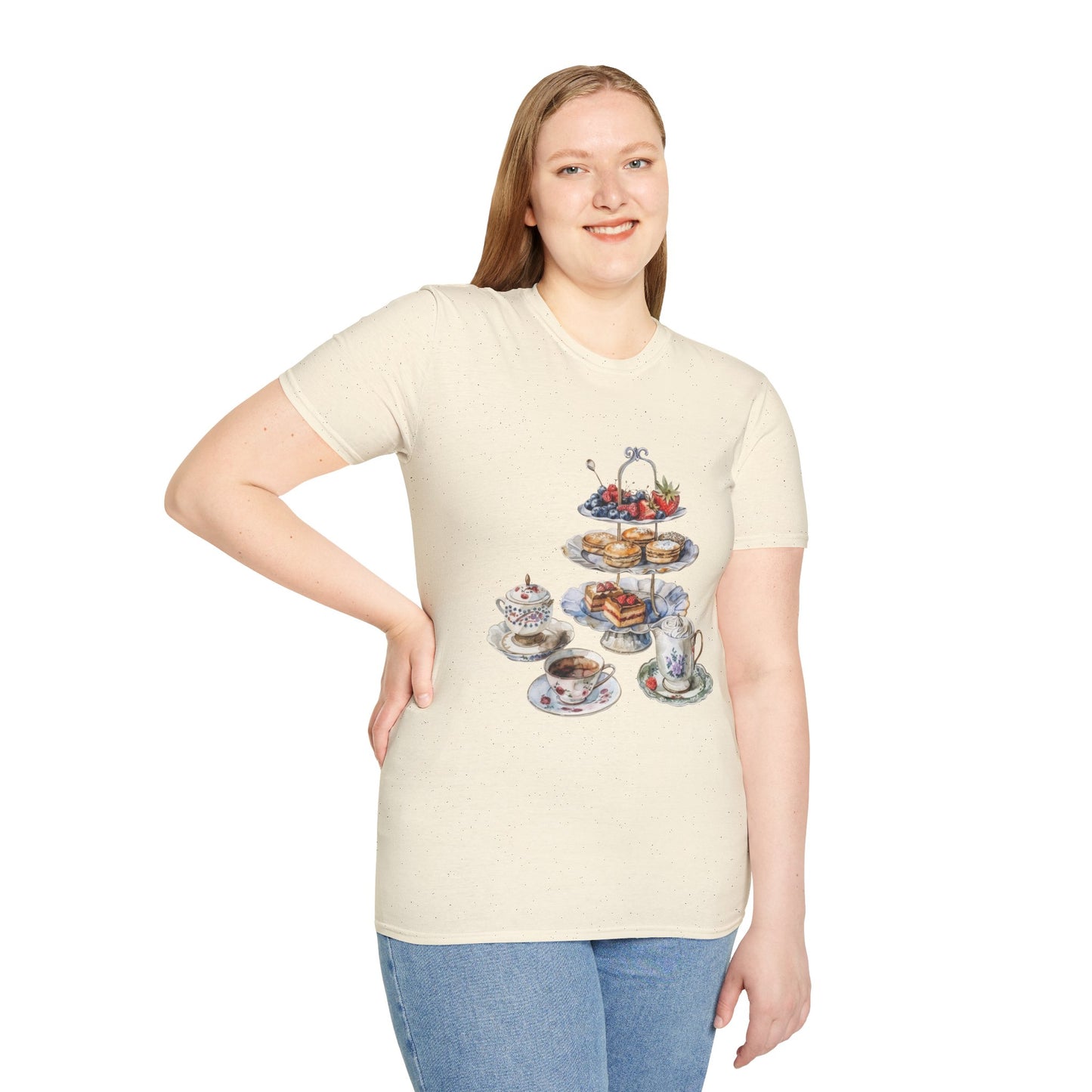 Unisex Softstyle T-Shirt - Palace Plates - A Royal British Breakfast