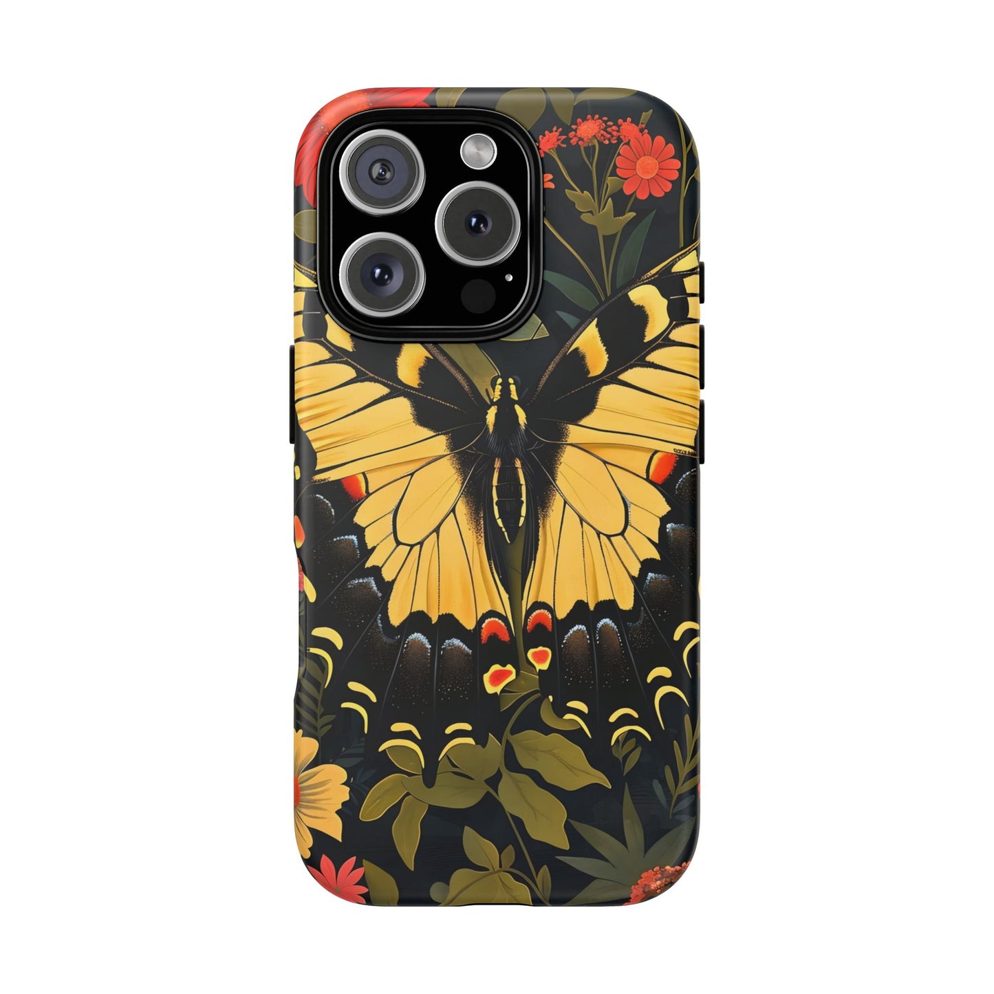 Butterfly Floral Phone Case, Tough Cases with Vibrant Design, Protective Cover for Nature Lovers, Gift for Her