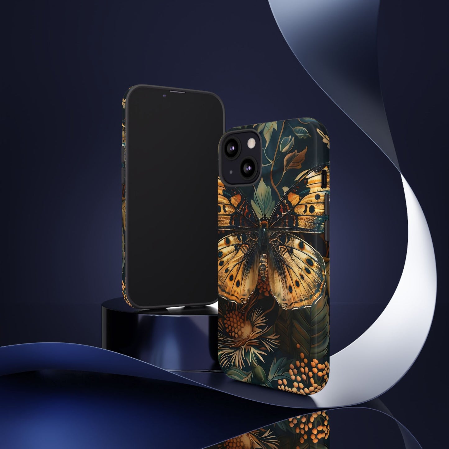 Butterfly Floral Phone Case, Tough Cases, Protective Cover, Unique Gift, Nature Lover, Art Print, Spring Decor