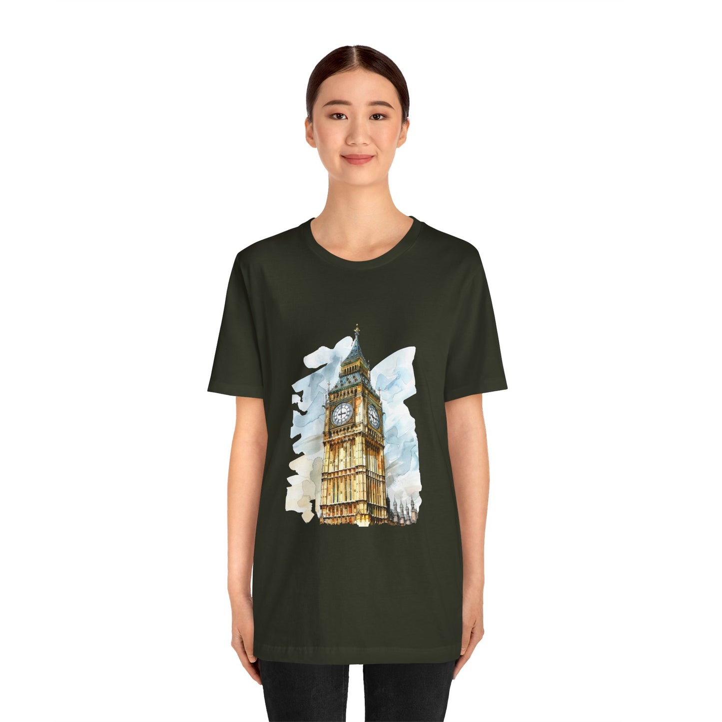 Unisex Jersey Short Sleeve Tee - Iconic Big Ben Clock Tower Design - London Landmark