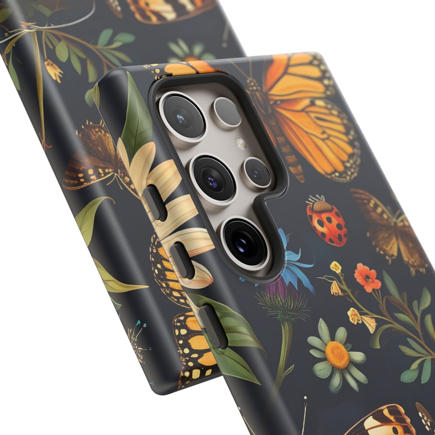 Nature-Inspired Phone Case | Floral Butterfly Design, Tough Phone Cover, Gift for Nature Lovers, Cute Butterfly Case, Home Decor