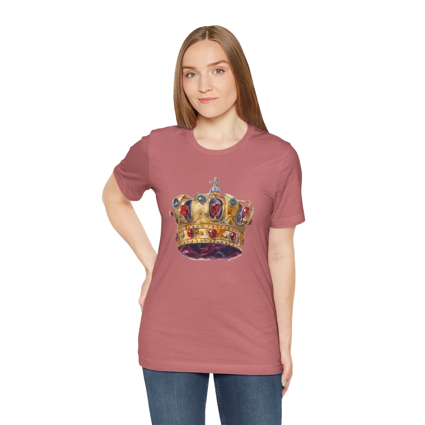 Unisex Jersey Short Sleeve Tee - British Royal Crown Design
