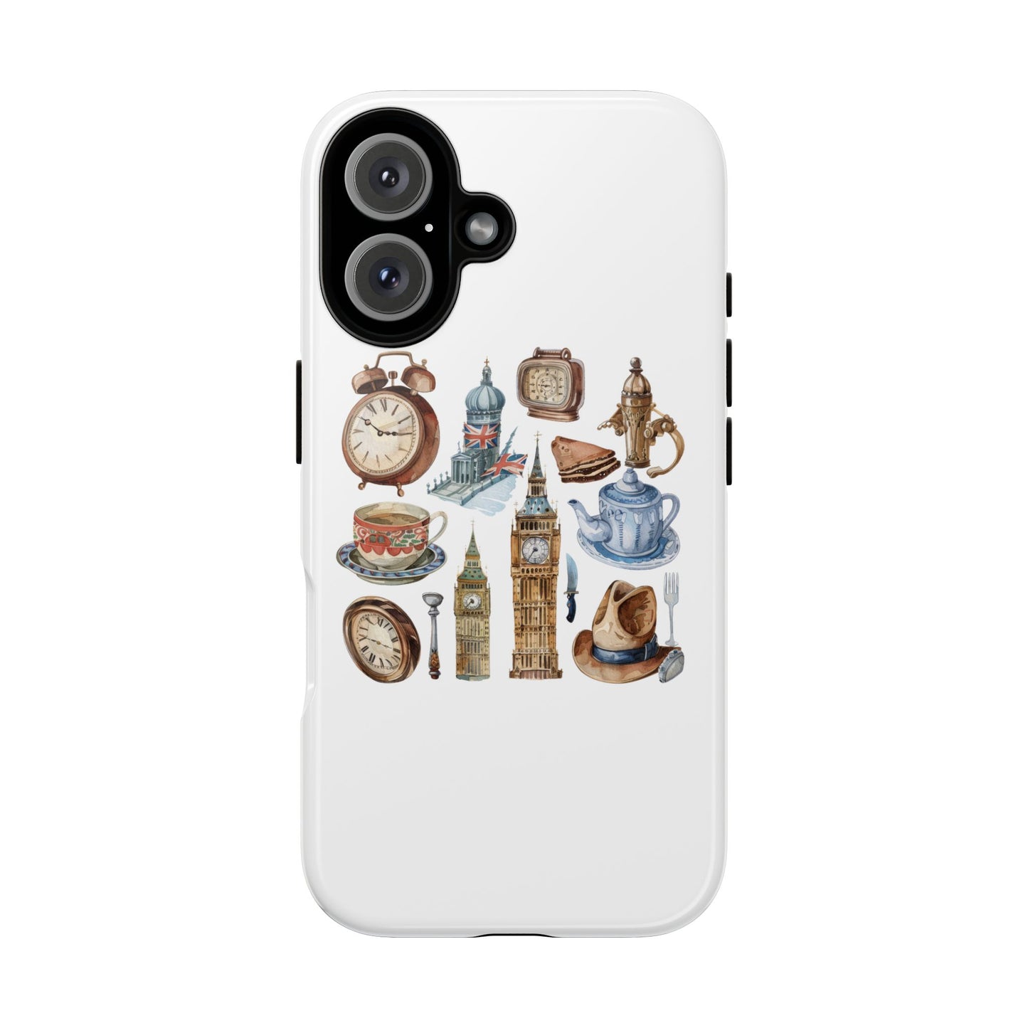 Vintage Illustrative Phone Case, Whimsical Tough Phone Cover, Gifts for Her, Unique Cell Phone Accessory