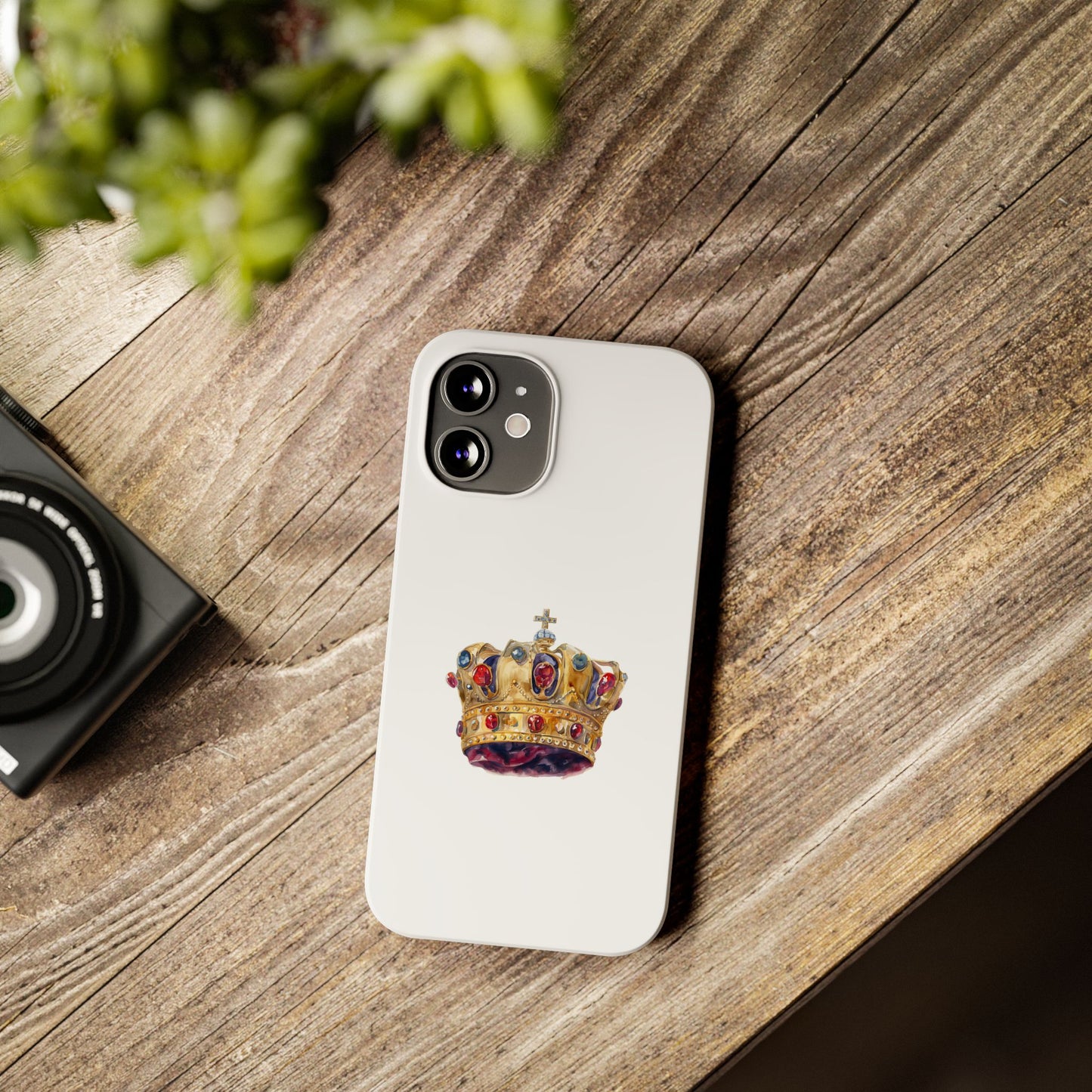 Royal Crown Slim Phone Cases | Elegant Phone Cover, Gifts for Her, Phone Accessories, Holiday Gift, Unique Design