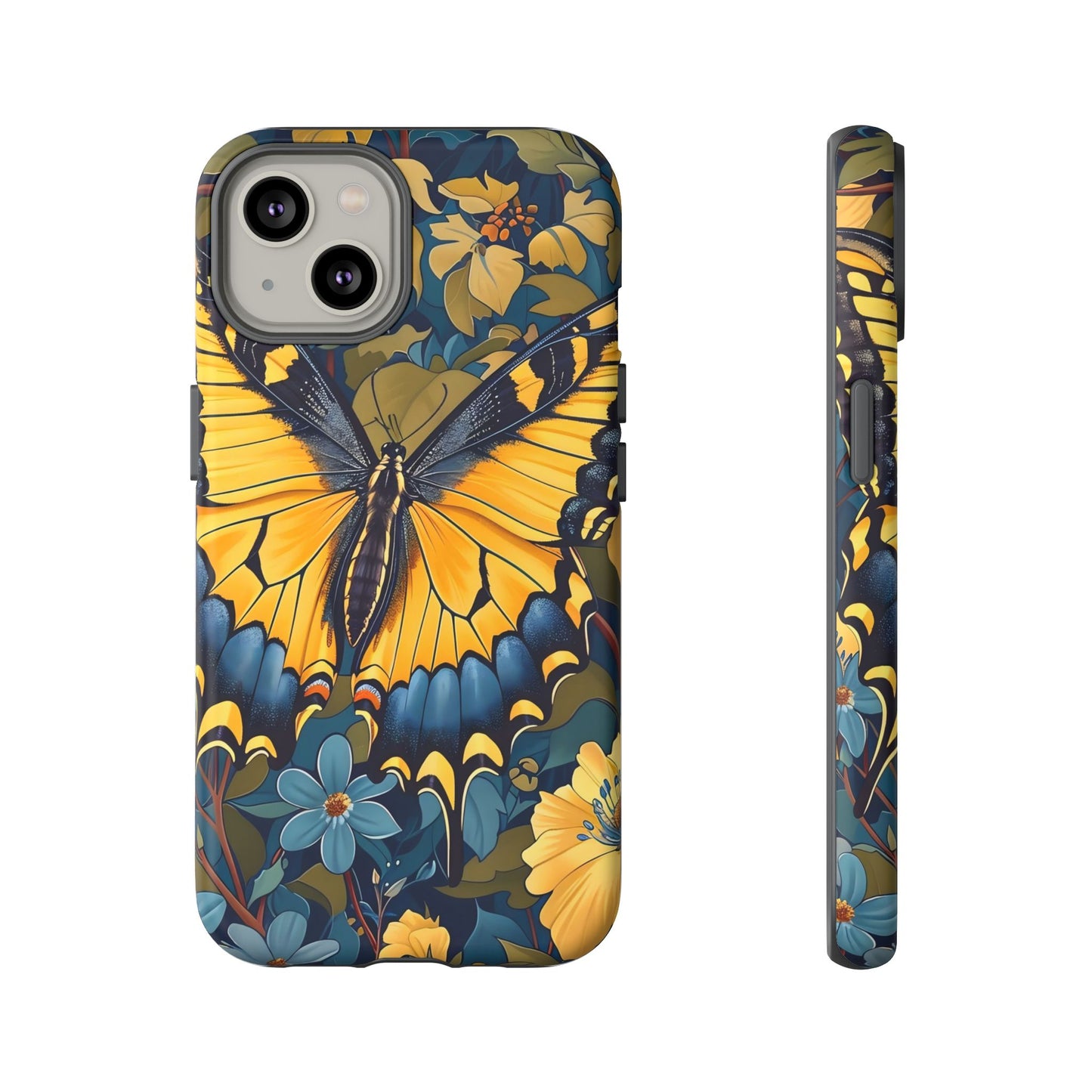 Colorful Butterfly Phone Case, Floral Design, Tough Cases, Protective Cover, Gifts for Nature Lovers, Birthday Present