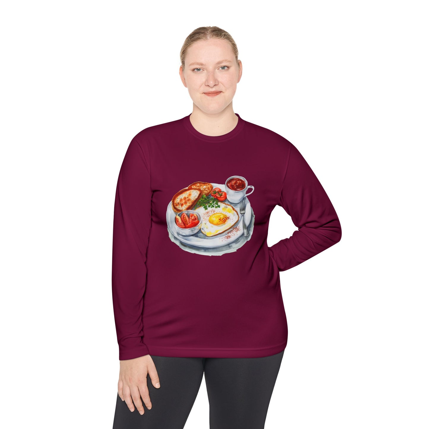Unisex Lightweight Long Sleeve Tee - Dine Like a Monarch - Classic Royal Dishes of Britain