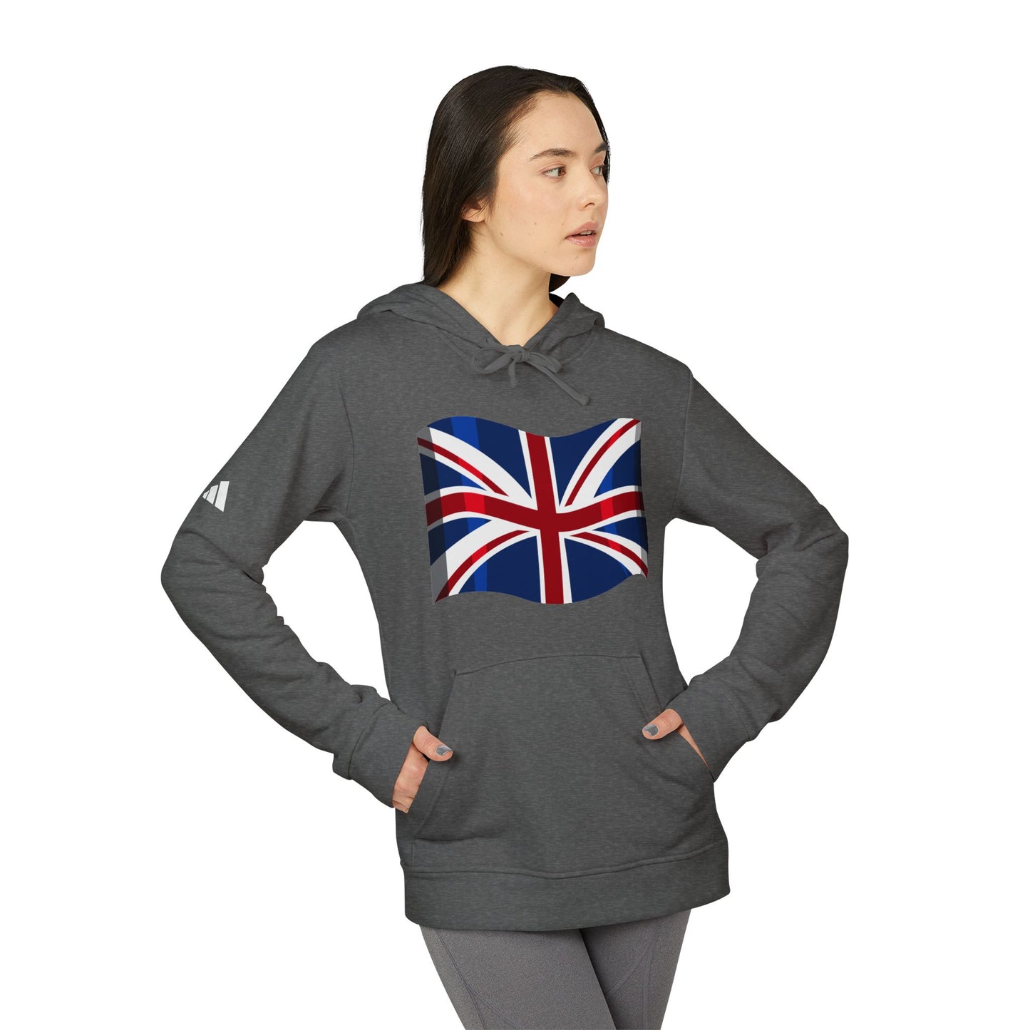 adidas Unisex Fleece Hoodie - Waving Proud - The Union Jack Flag