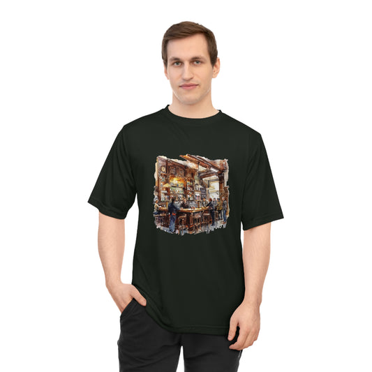 Unisex Zone Performance T-shirt - A Pint of Warmth: The Cozy Pub Experience