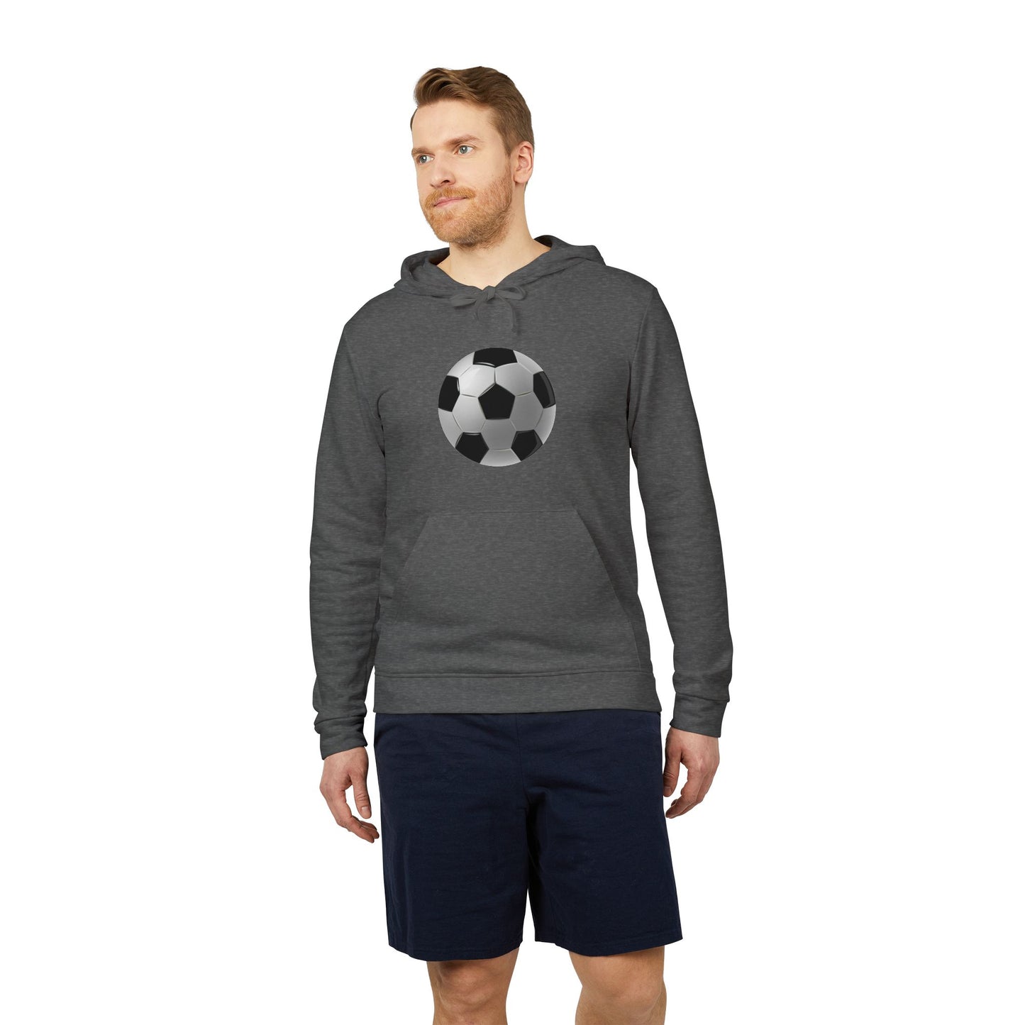adidas Unisex Fleece Hoodie - Dynamic Football Design - Sports Passion and Energy
